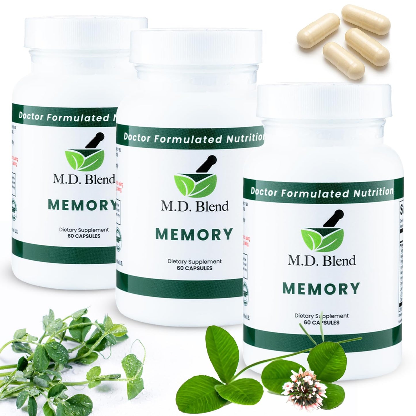 M.D. Blend Brain Support for Memory and Focus, 180 Capsules