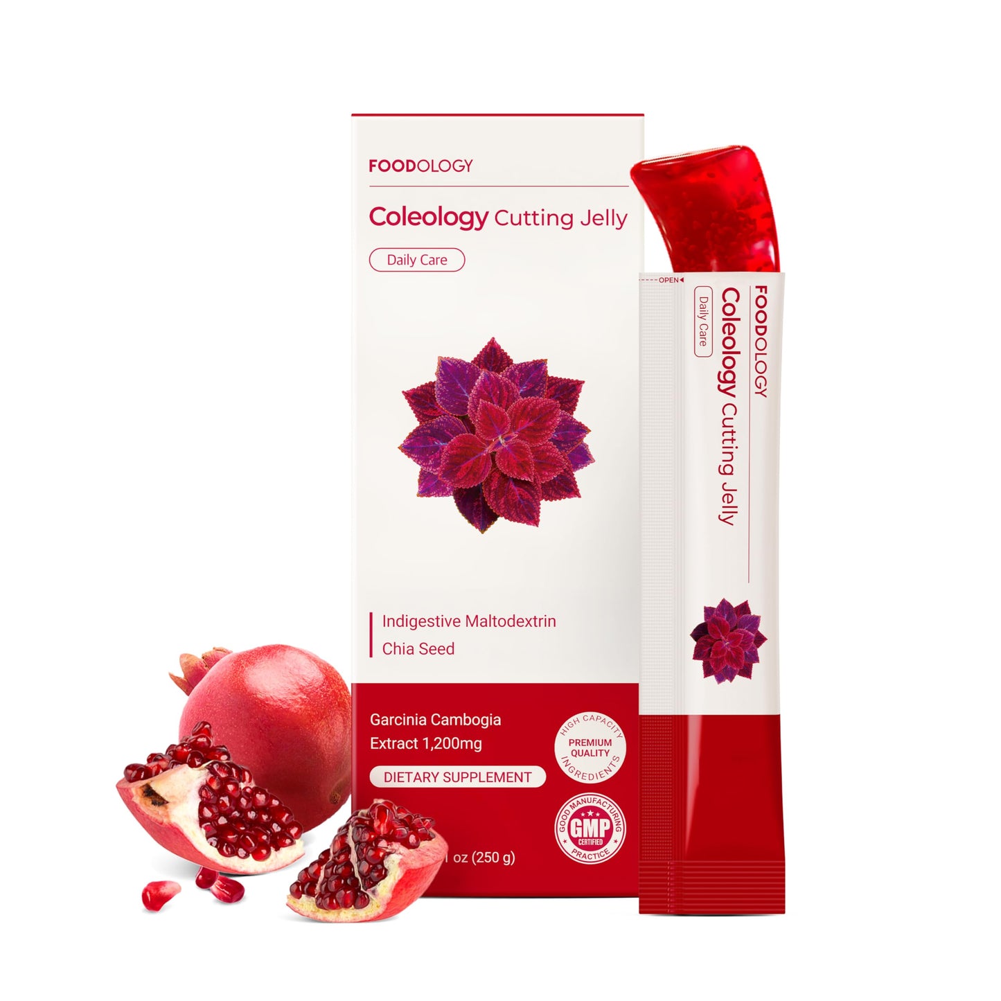 FOODOLOGY Coleology Cutting Stick Jelly (Pomegranate) Gummy 10 Count