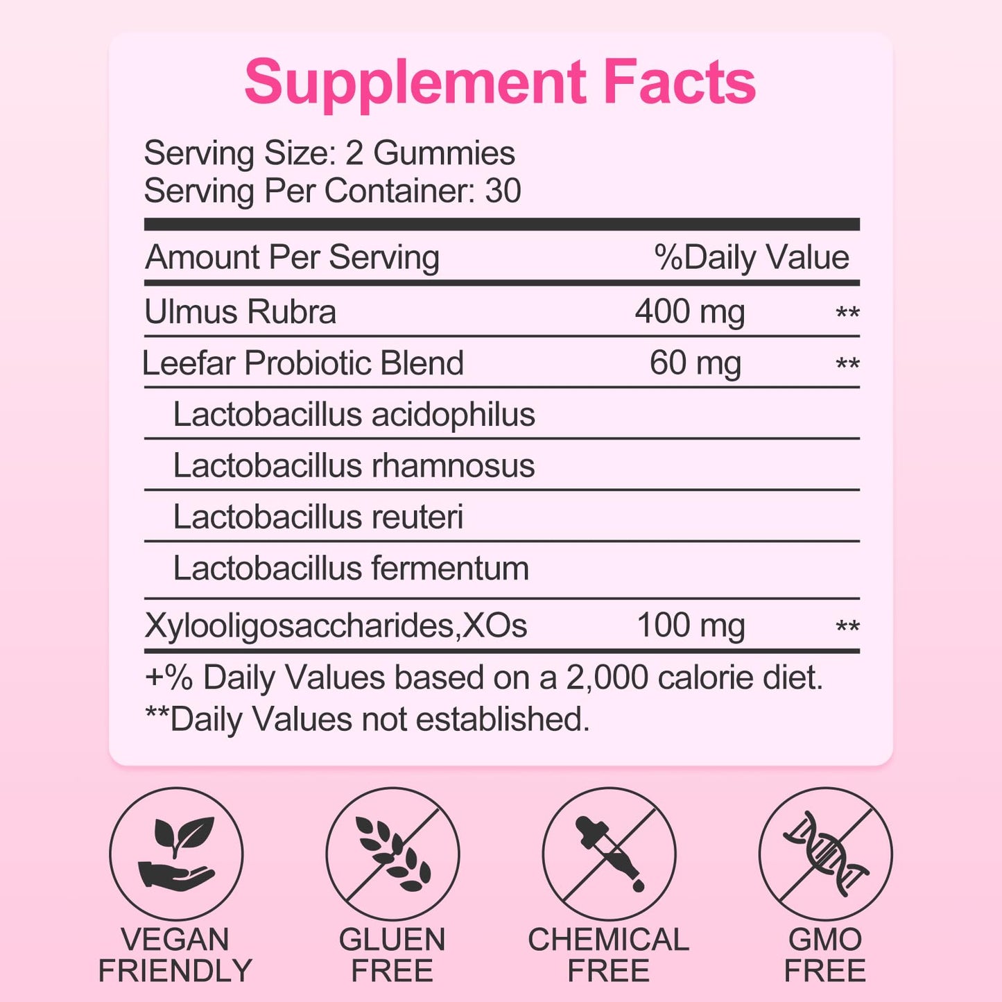 Craftmetal Her Juicy Feminine Probiotic Gummies for Women, 60 Count