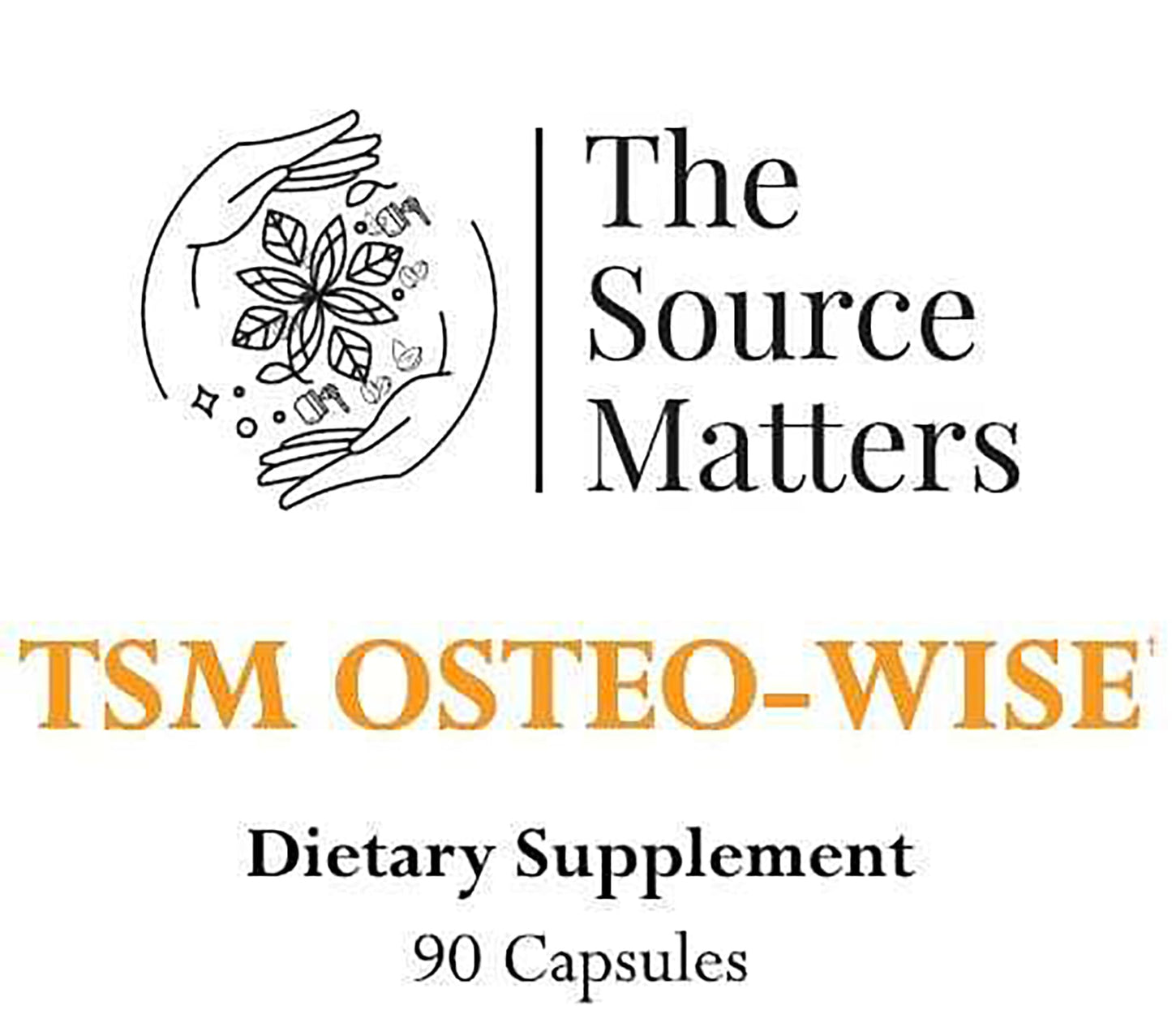 THE SOURCE MATTERS Osteo-Wise - Bone Health Formula Comprehensive Bone Support with Calcium, Magnesium, Vitamin D3 & K2 for Optimal Strength and Absorption, 90 Capsules