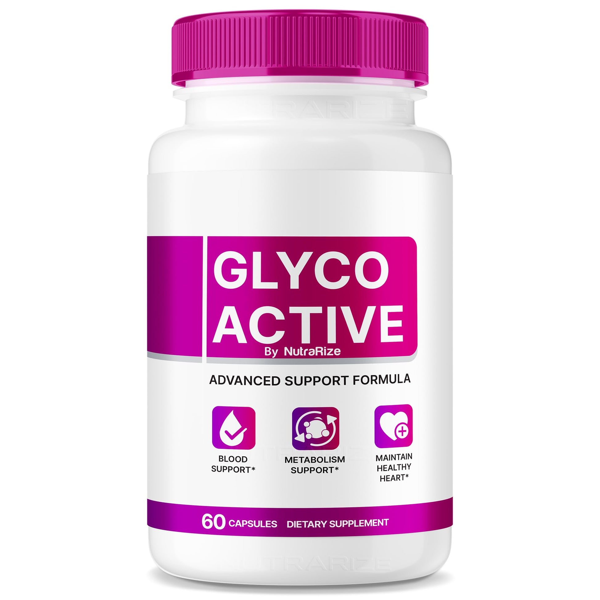 NutraRize Glyco Active, Advanced Blood Support Supplement, All Natural Formula to Maintain Healthy Levels, Maximum Strength for Overall Wellness, 60 Capsules