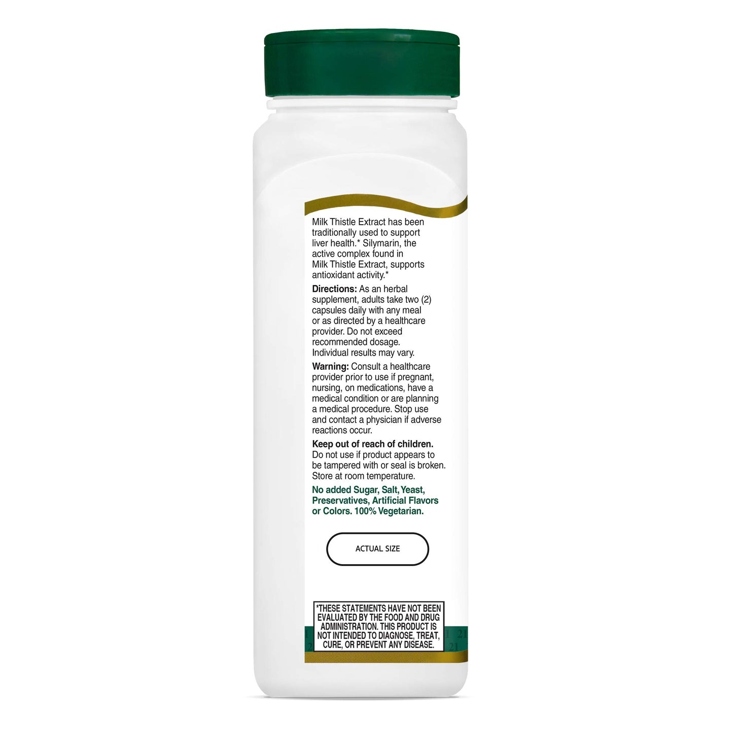 21st Century Milk Thistle Extract Capsules, 200 Count