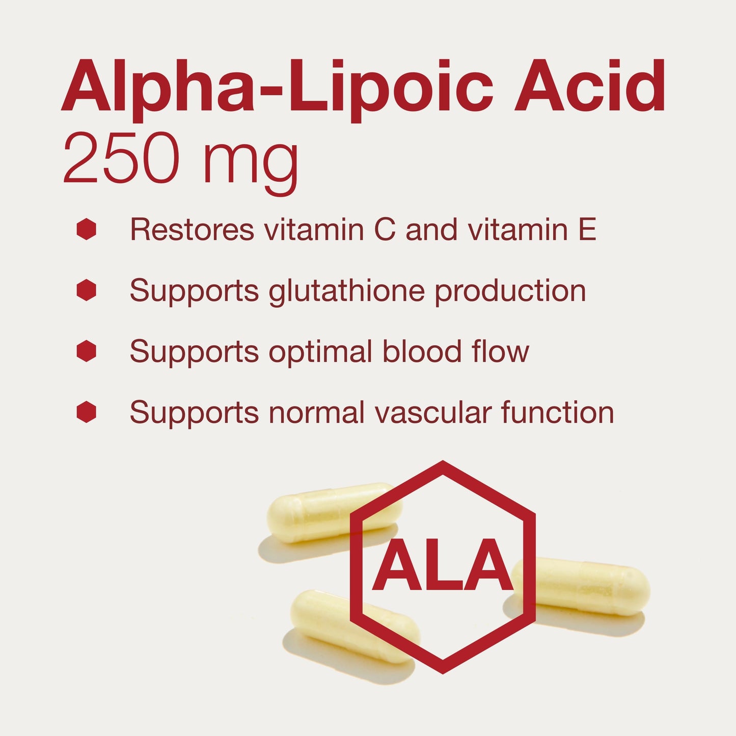 PROTOCOL FOR LIFE BALANCE Alpha Lipoic Acid 250mg Capsule, 90 Count
