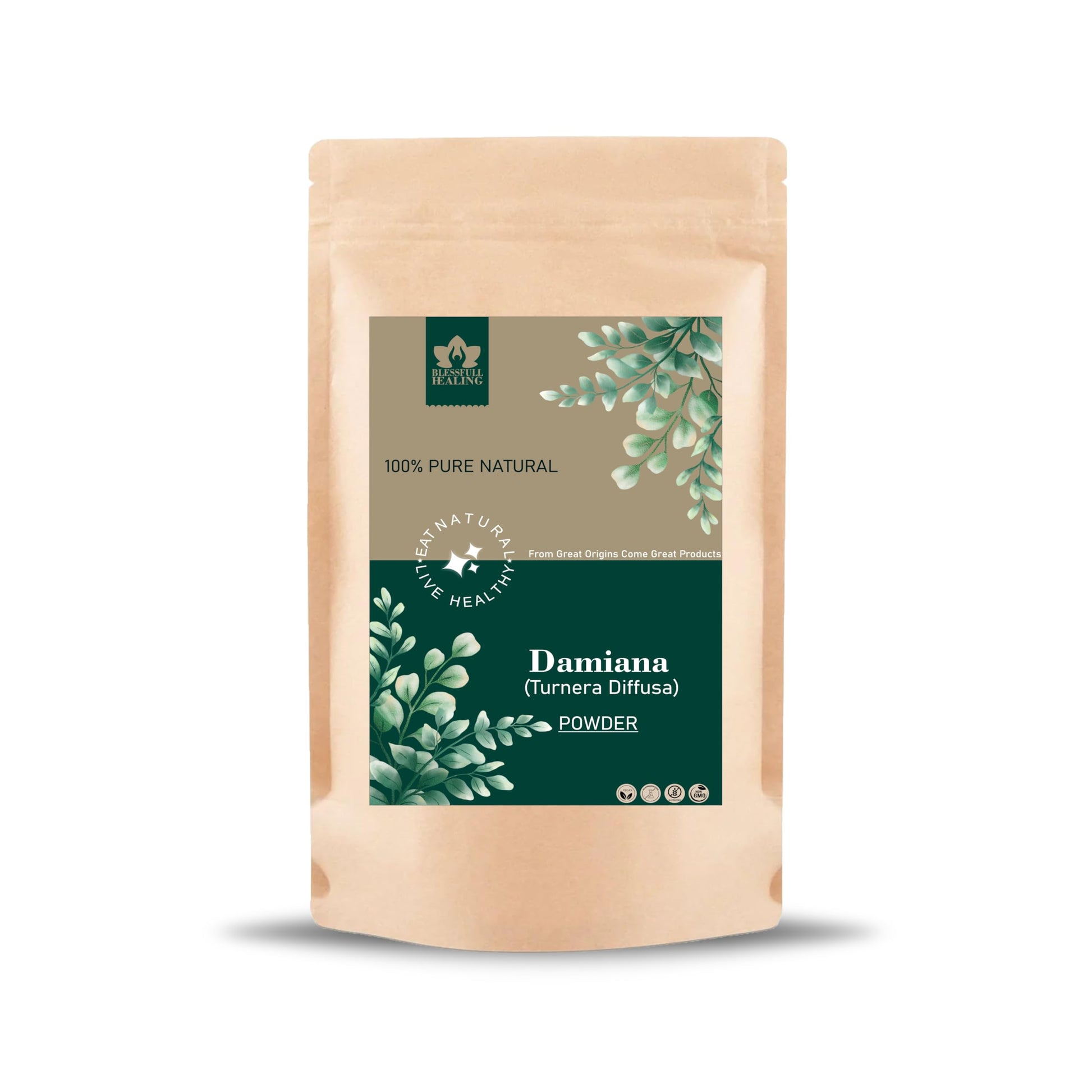 Blessfull Healing Damiana Powder, 200 Gram, 1 Count