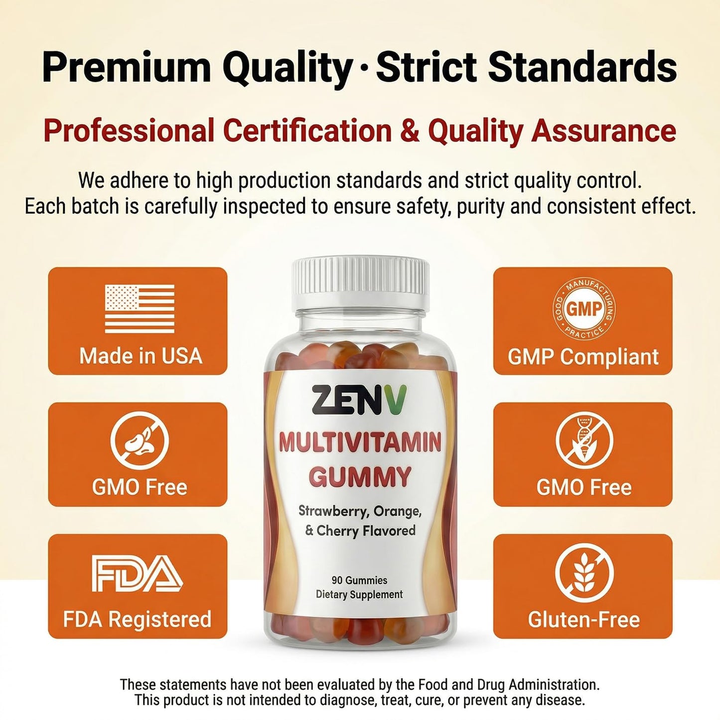 ZENV Adult Multivitamin Gummies 90 Count