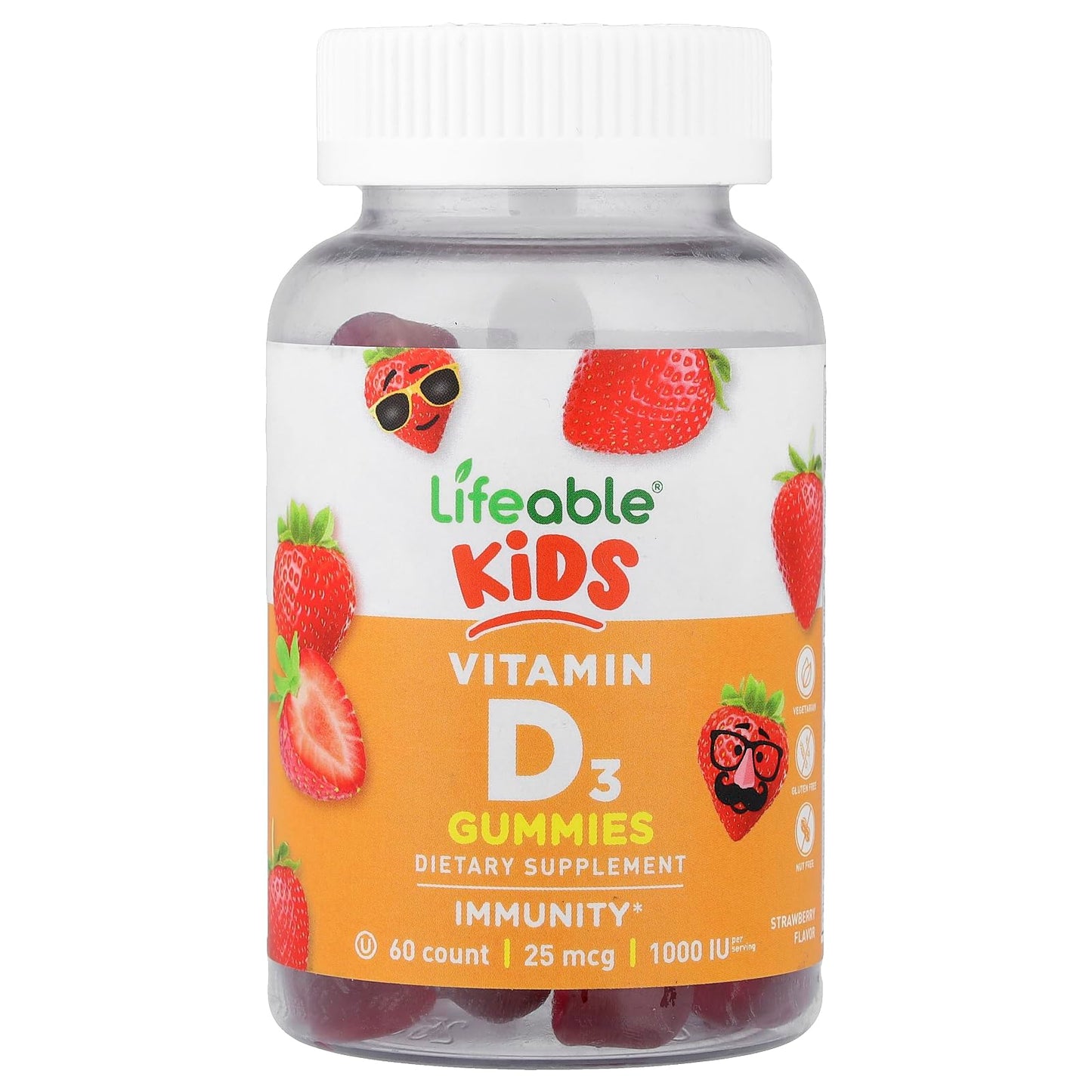 Lifeable Kids Vitamin D3 Gummies, 60 Gummies