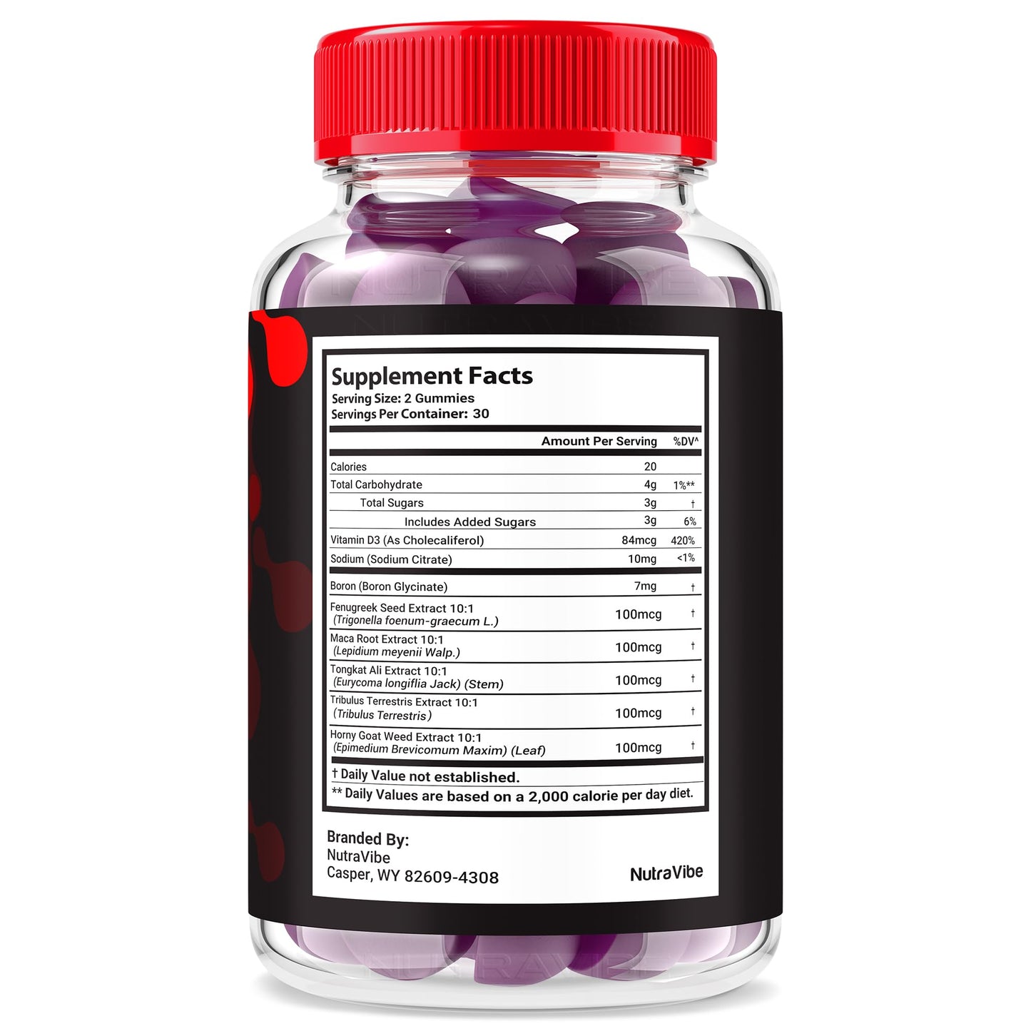 NutraVibe Core Spark Performance Gummies, 180 Gummies