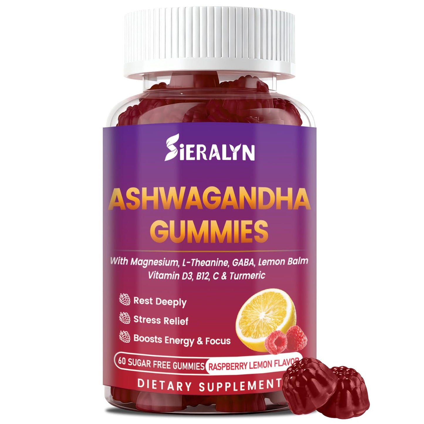 Sieralyn Ashwagandha Gummies 2000mg, 60 Count