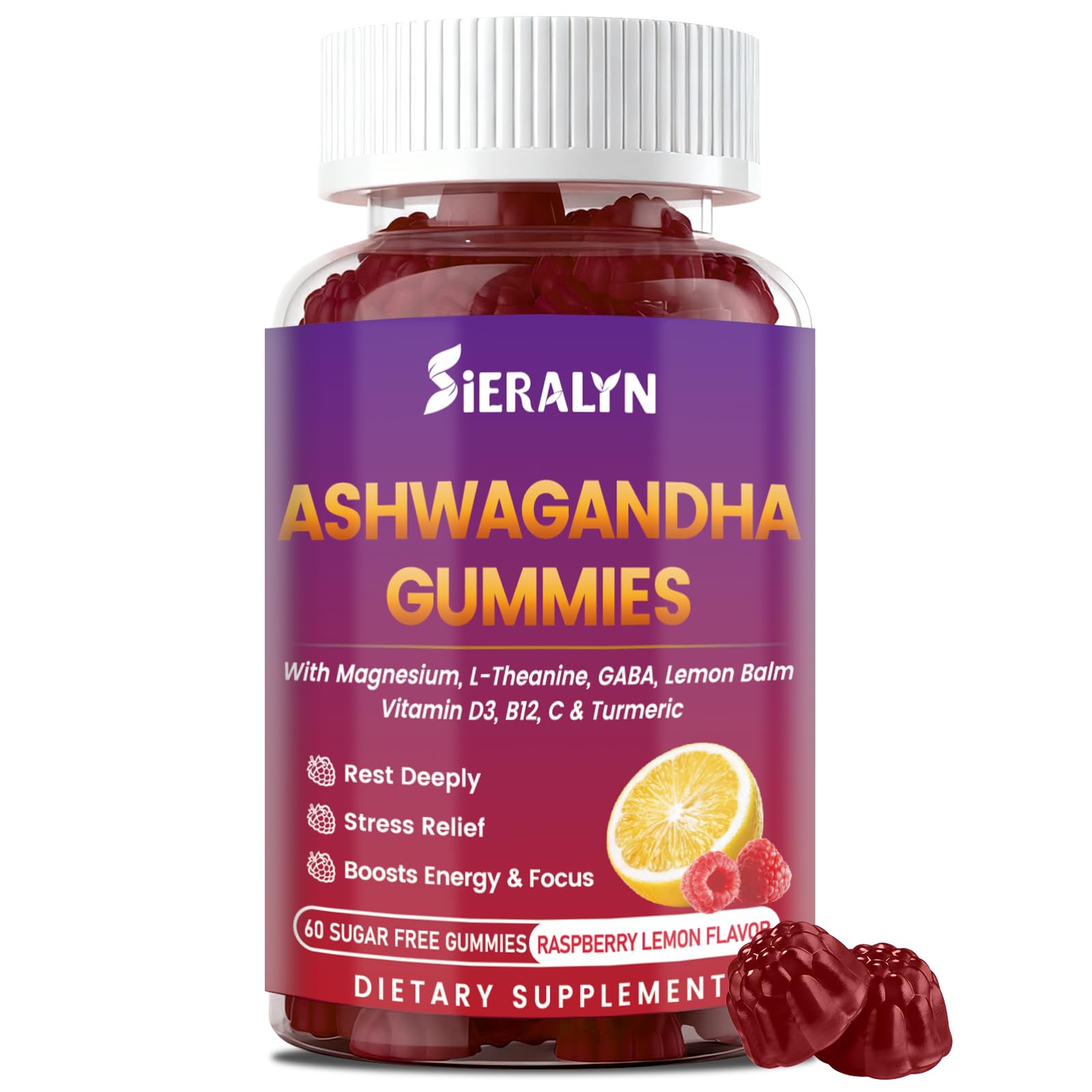 Sieralyn Ashwagandha Gummies 2000mg, 60 Count
