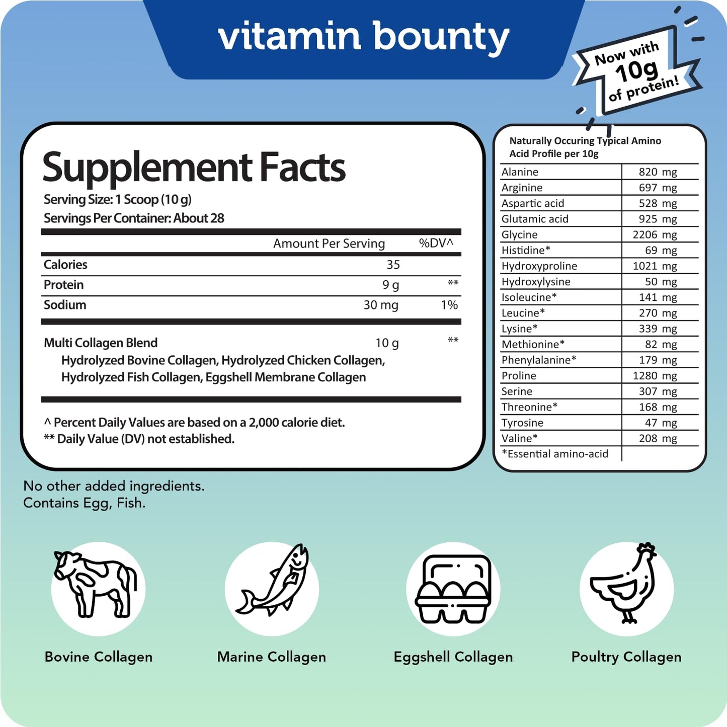 Vitamin Bounty Multi Collagen Complex Powder 8.25 oz