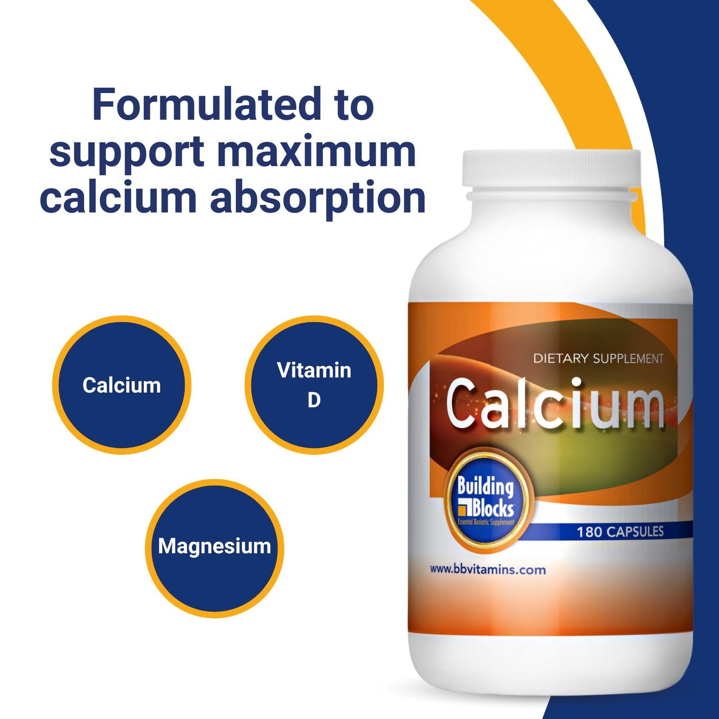 Building Blocks Essential Bariatric Supplement Calcium Citrate Capsule 180 Count