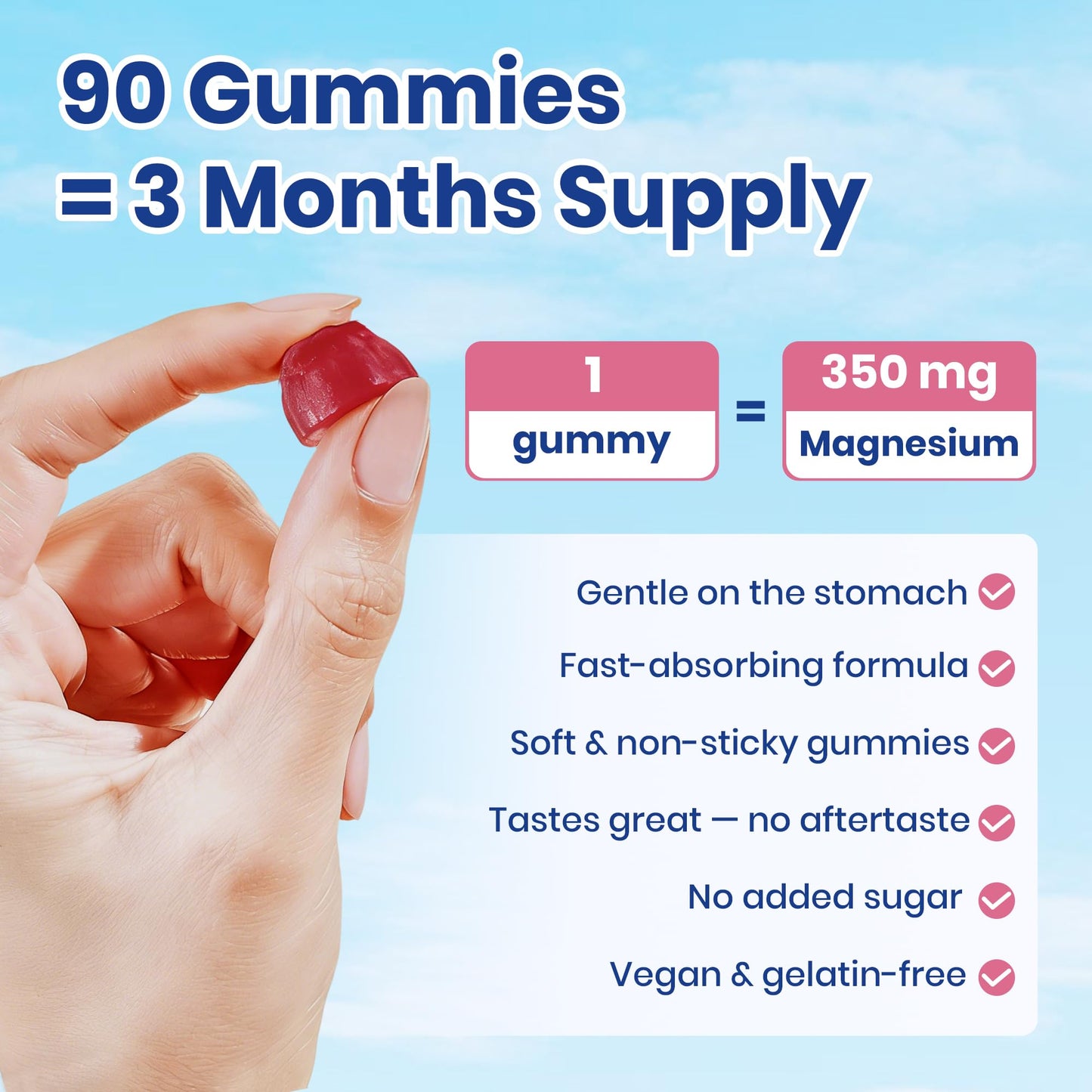 VEV Deep Calm Magnesium Complex 14-in-1 Gummies, 90 Count