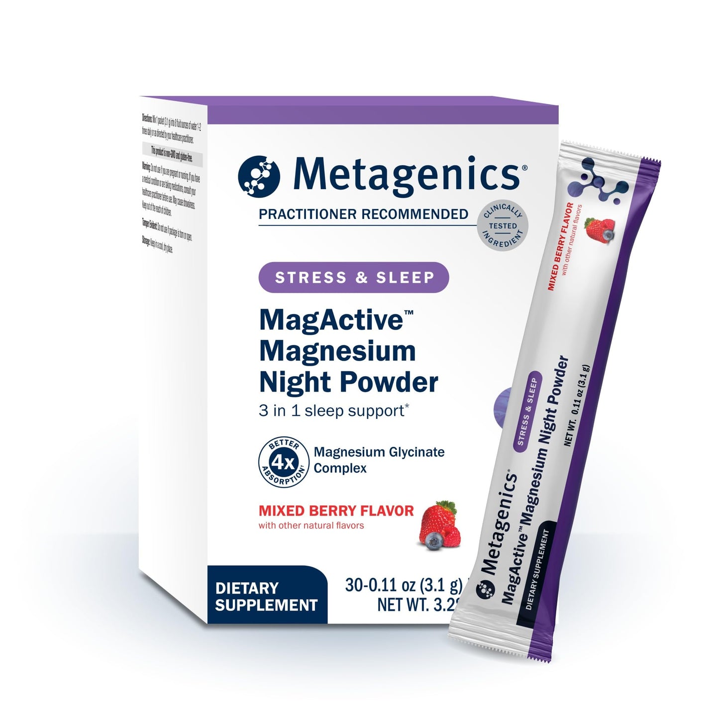 Metagenics MagActive Magnesium Night Powder, 30 Packets