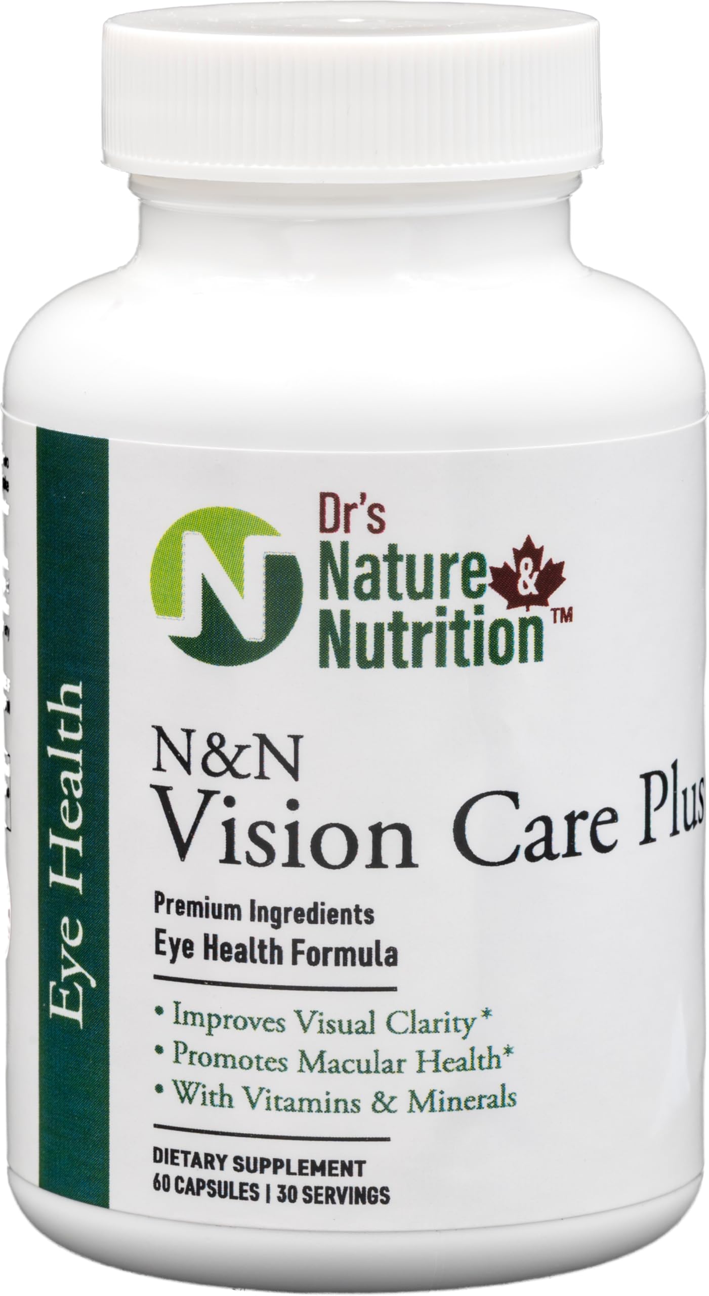 Dr's Nature & Nutrition Vision Care Eye Vitamins & Eye Supplement with Lutein & Zeaxanthin for Macular Health & Blue Light Protection Capsules, 60 Count