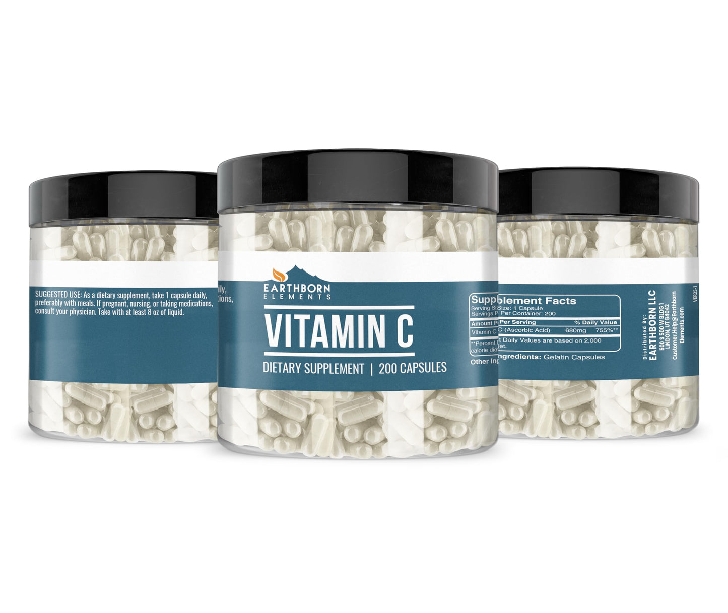 Earthborn Elements Vitamin C 200 Capsules