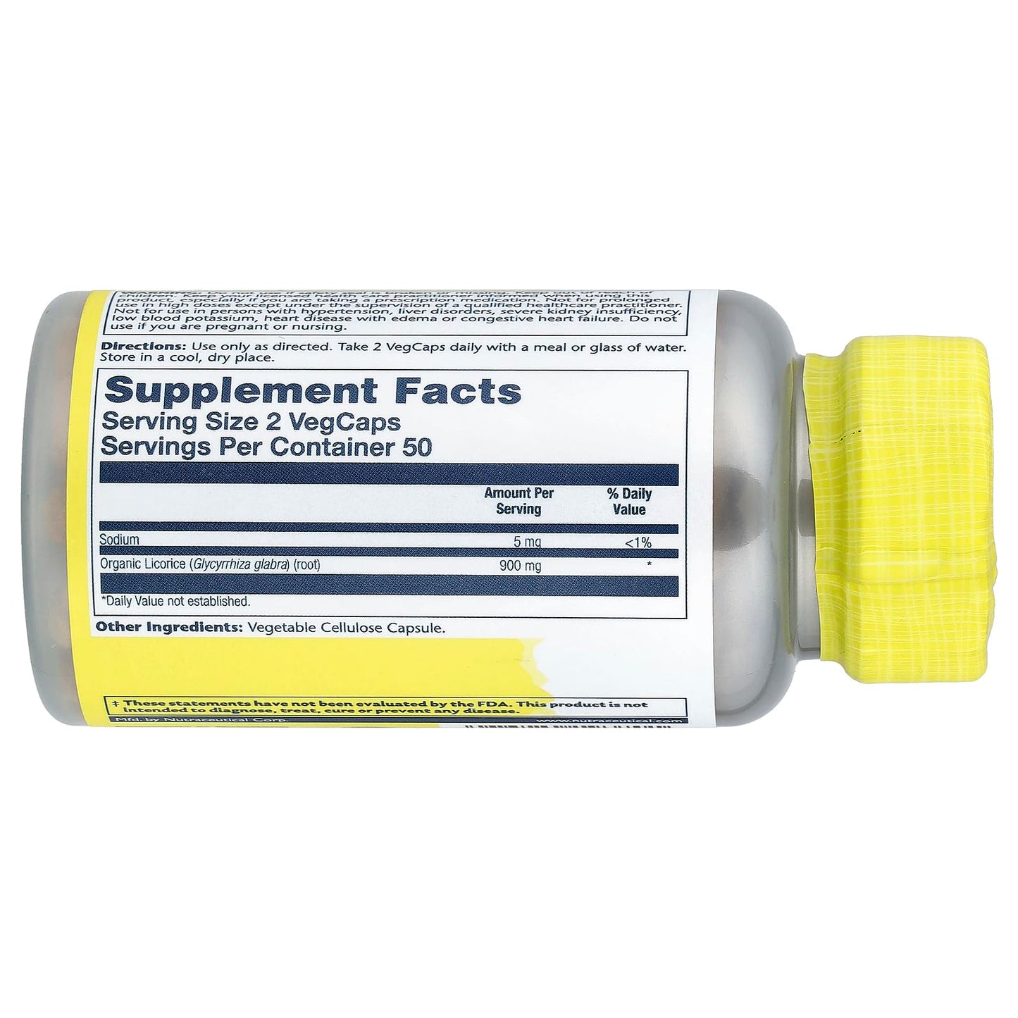 Solaray Licorice Capsule, 100 VegCaps