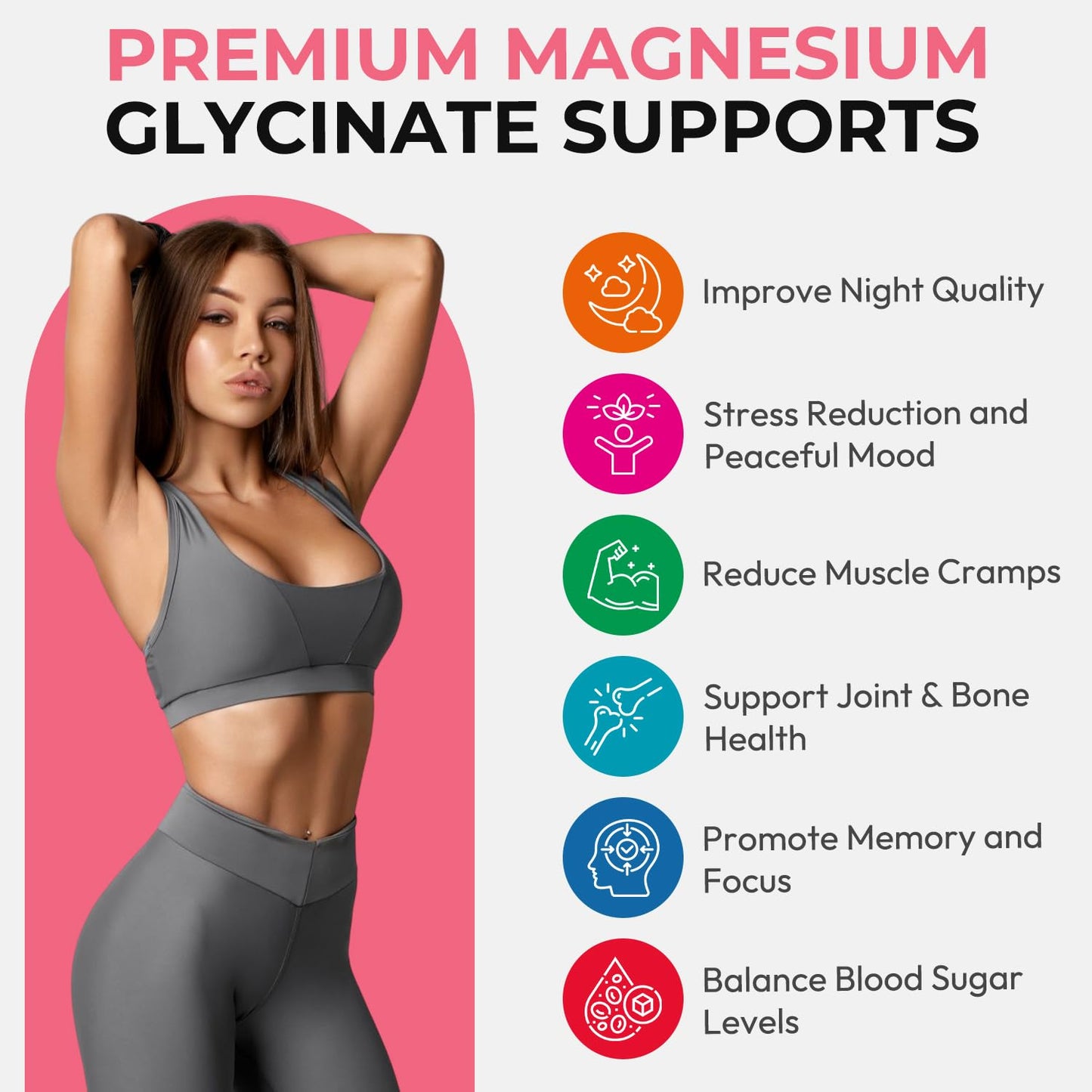 Xytora Magnesium Glycinate Gummies 600mg Advanced Magnesium Complex Peach, 120 Count
