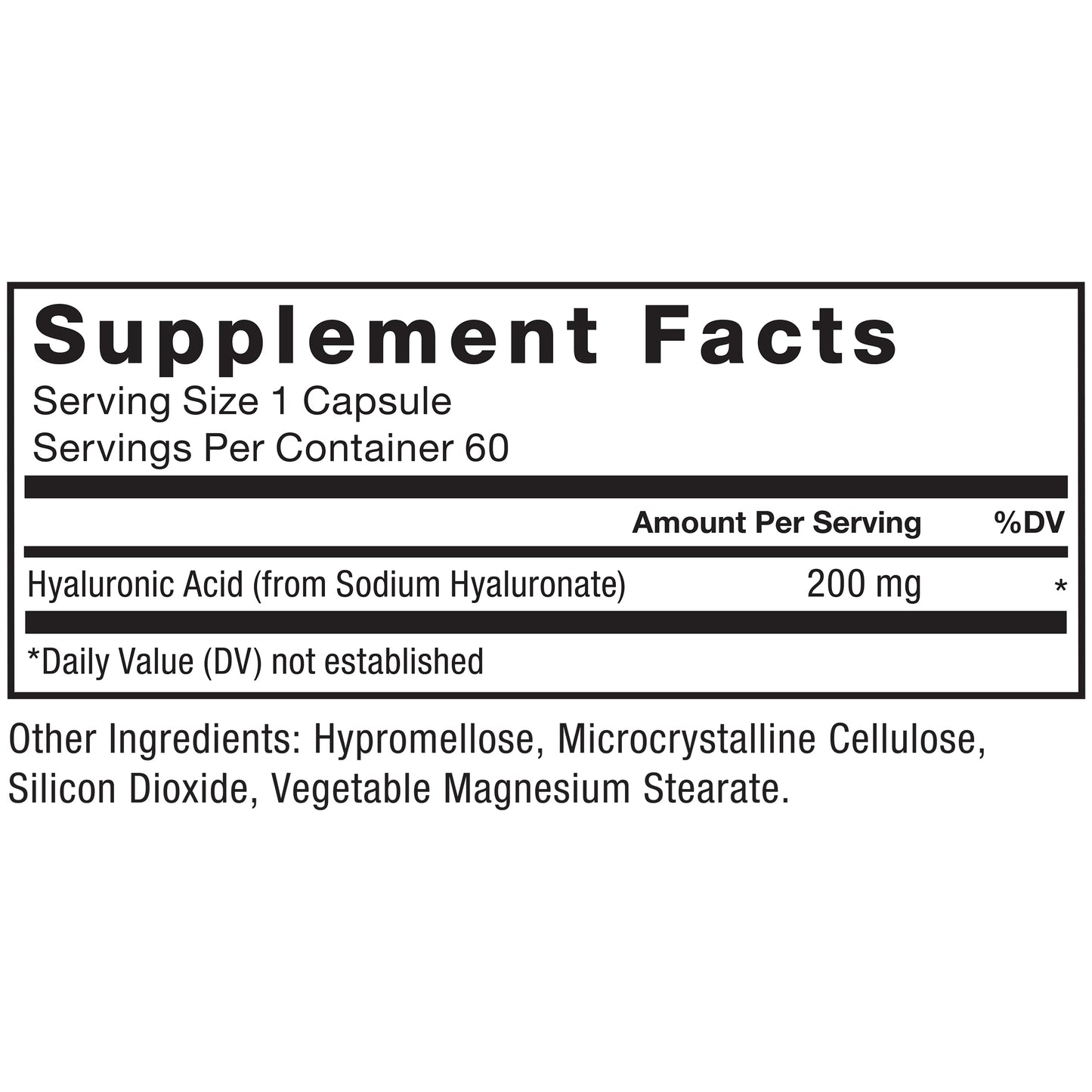 Force Factor Hyaluronic Acid Capsules, 60 Count