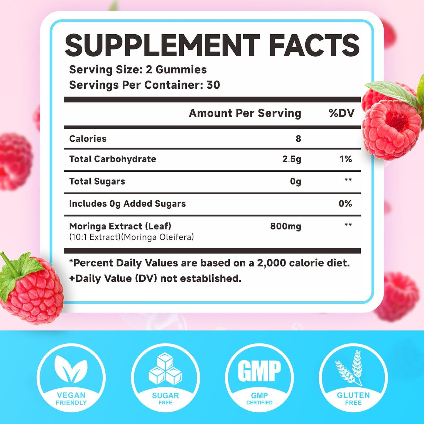 MEENCCD Moringa Gummies 60 Count