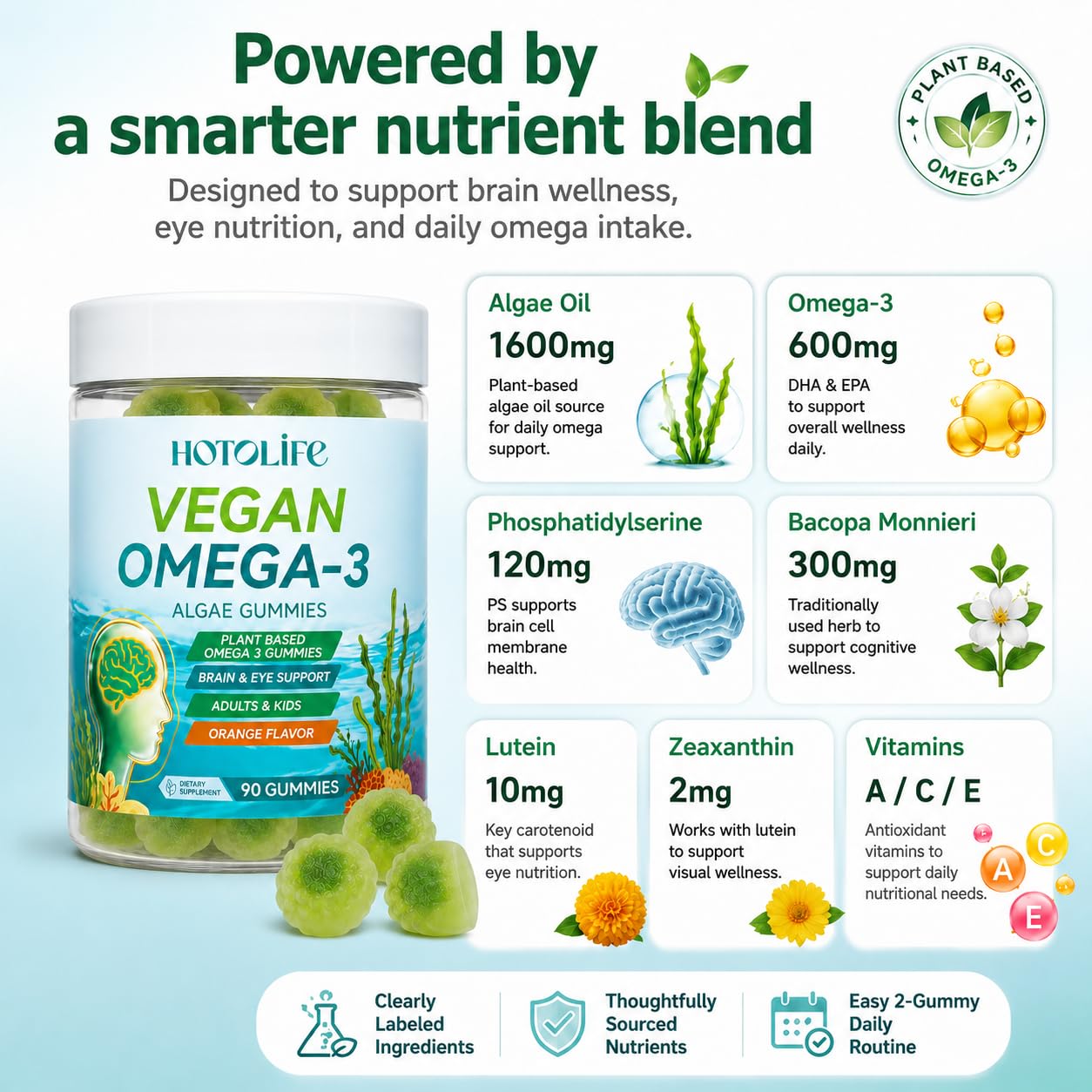 Hotolife Omega 3 Gummies 90 Count