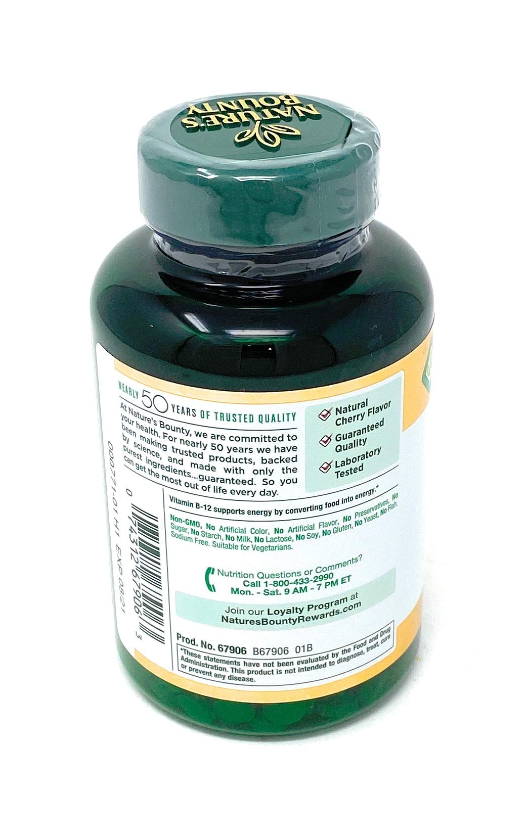 Nature's Bounty Vitamin B-12 2500 mcg, 300 Tablets