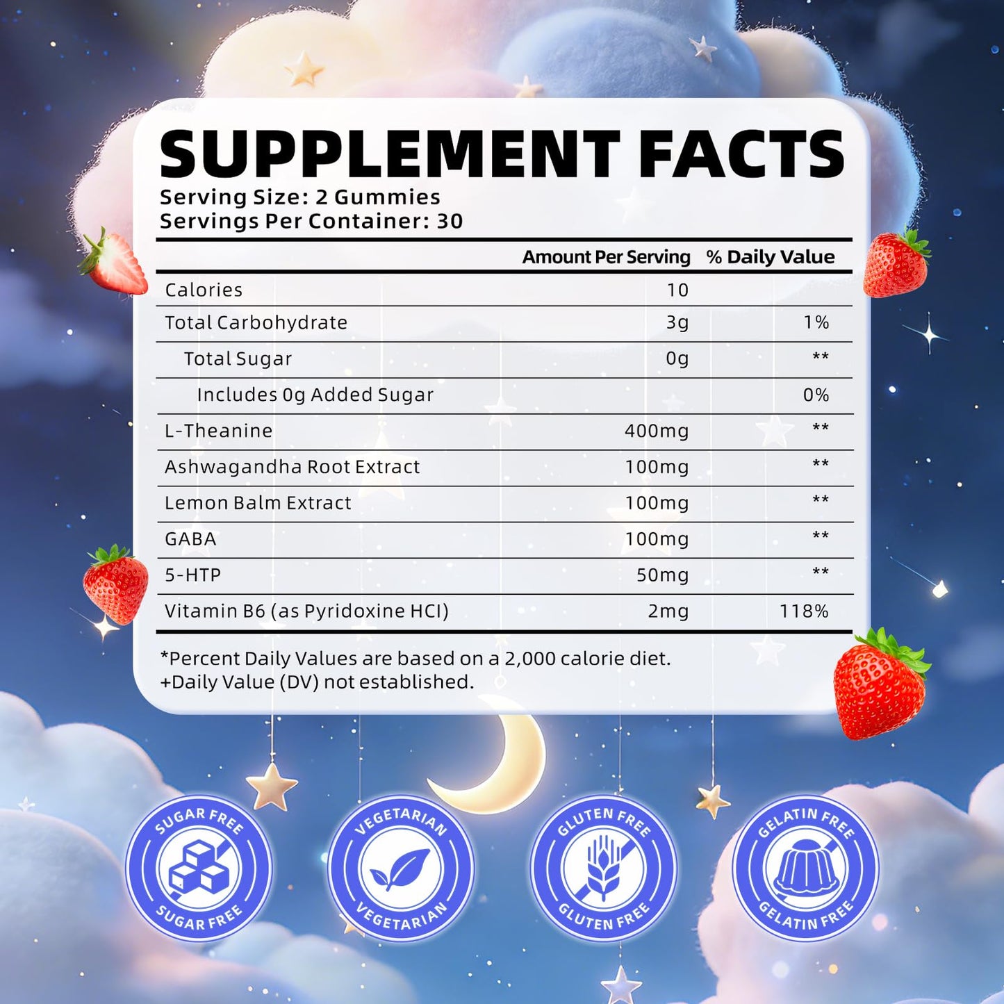 Softbear L-Theanine 400mg Gummies, 60 Count