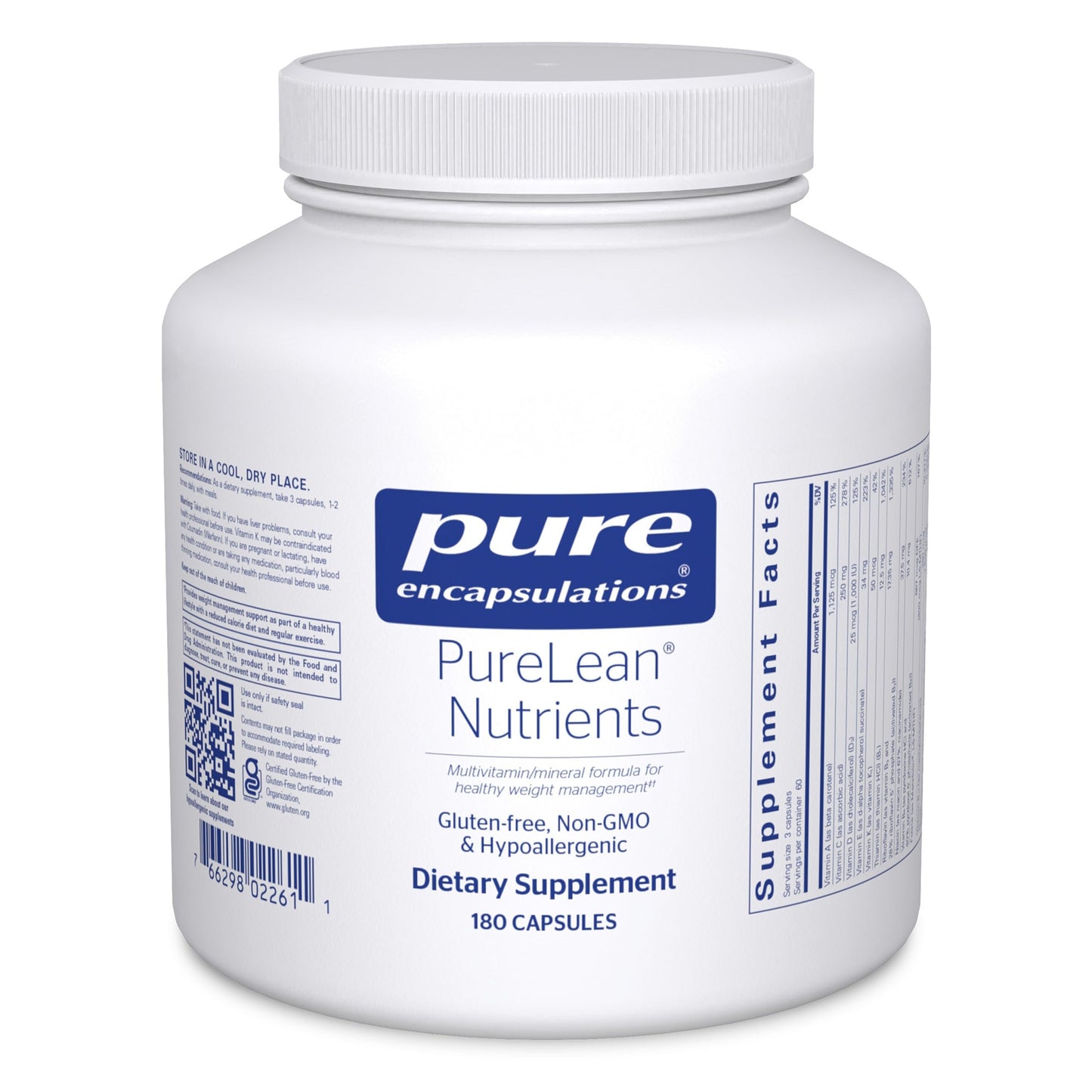 Pure Encapsulations PureLean Nutrients Capsules 180 Count