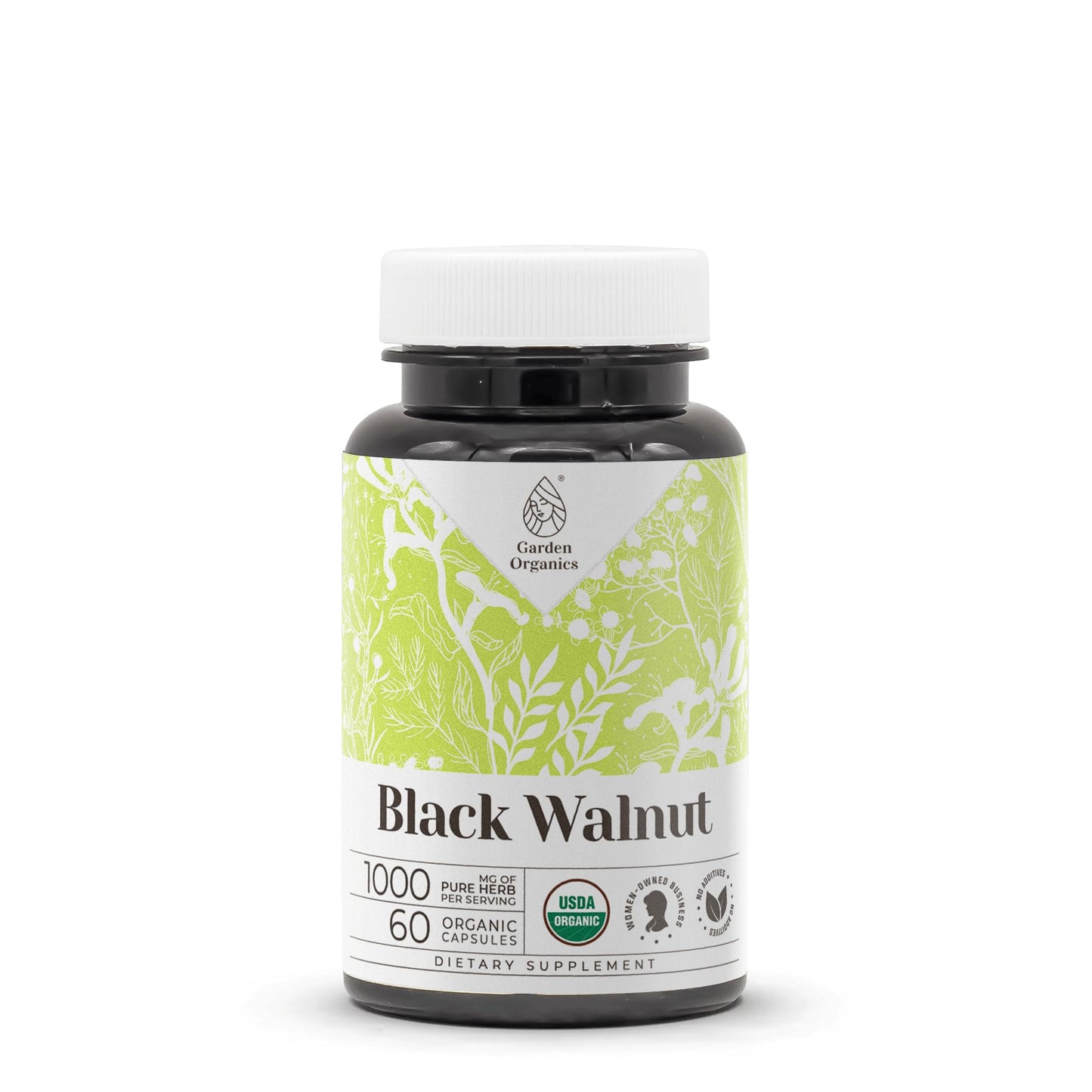 Garden Organics Black Walnut Capsules, 60 Count