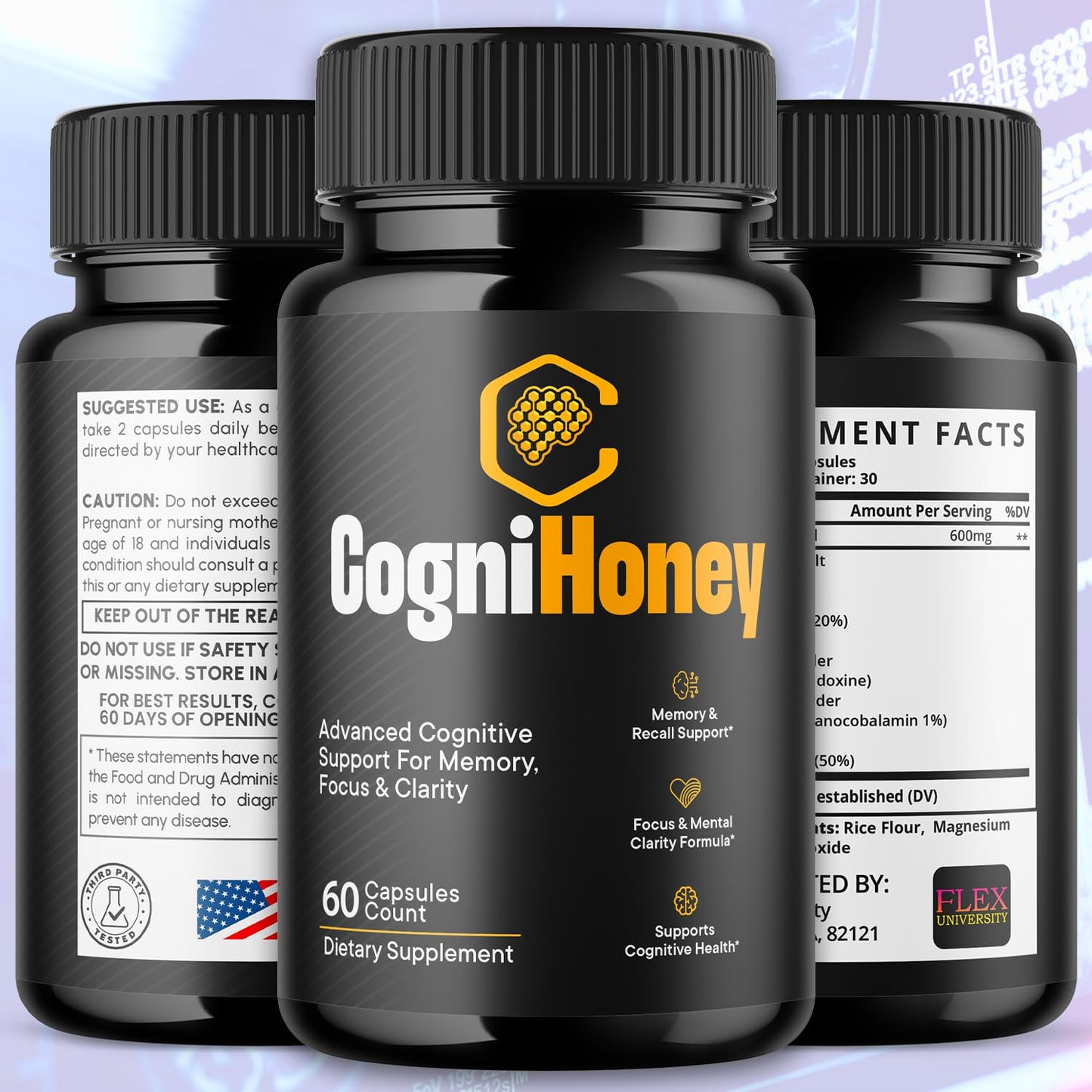 Flex University CogniHoney Capsules 60 Capsules