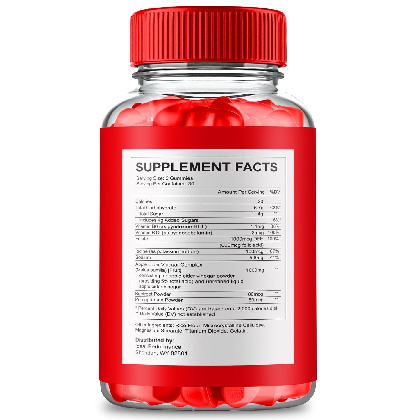 IDEAL PERFORMANCE NGN Keto ACV Gummies Gummy 60 Count