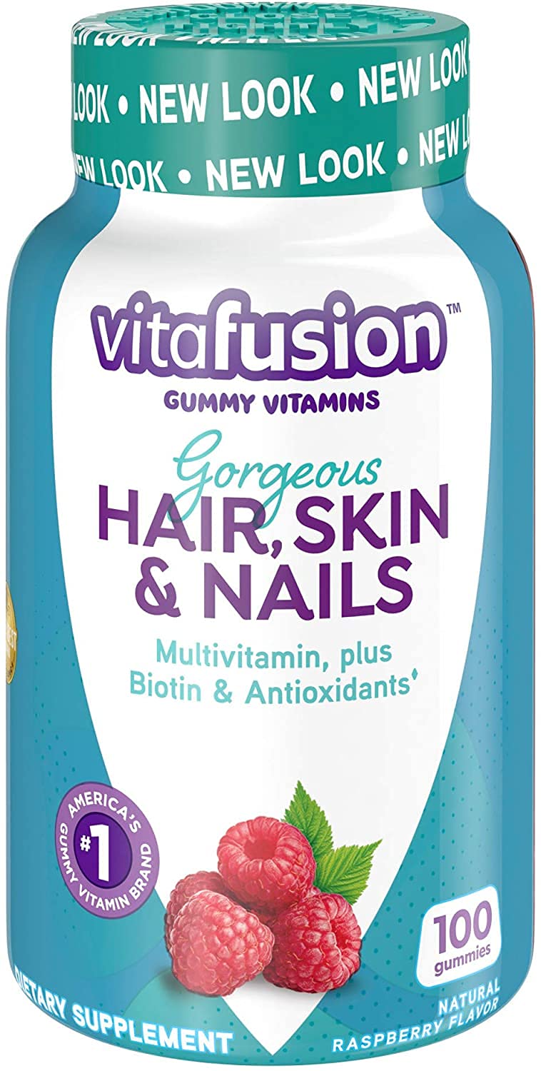 Vitafusion Gorgeous Hair, Skin & Nails Multivitamin Raspberry Gummy 200 Gummies