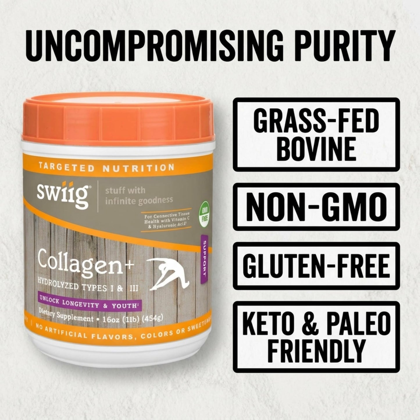 swiig Collagen+ Protein Powder 16 Servings
