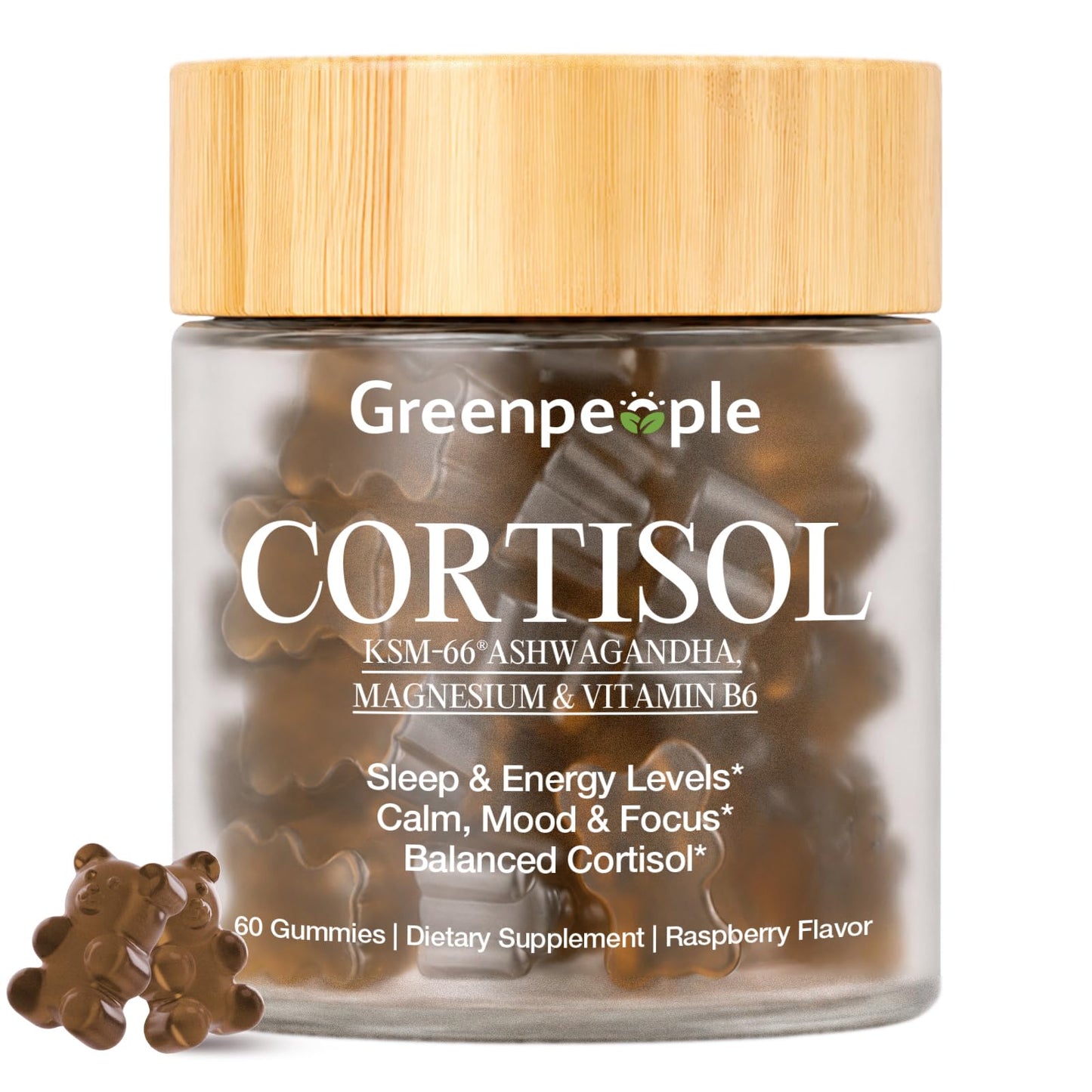 GREENPEOPLE Cortisol Reducer Supplements Gummy 60-Count