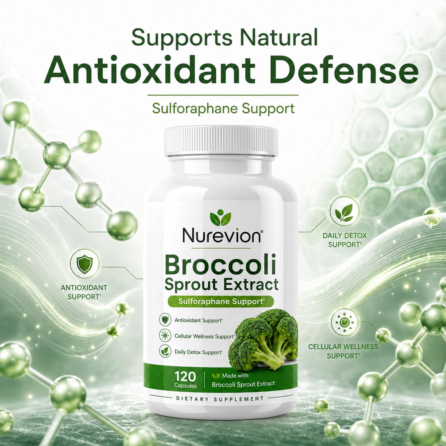 Nurevion Broccoli Sprout Extract Sulforaphane Capsule, 1 Count
