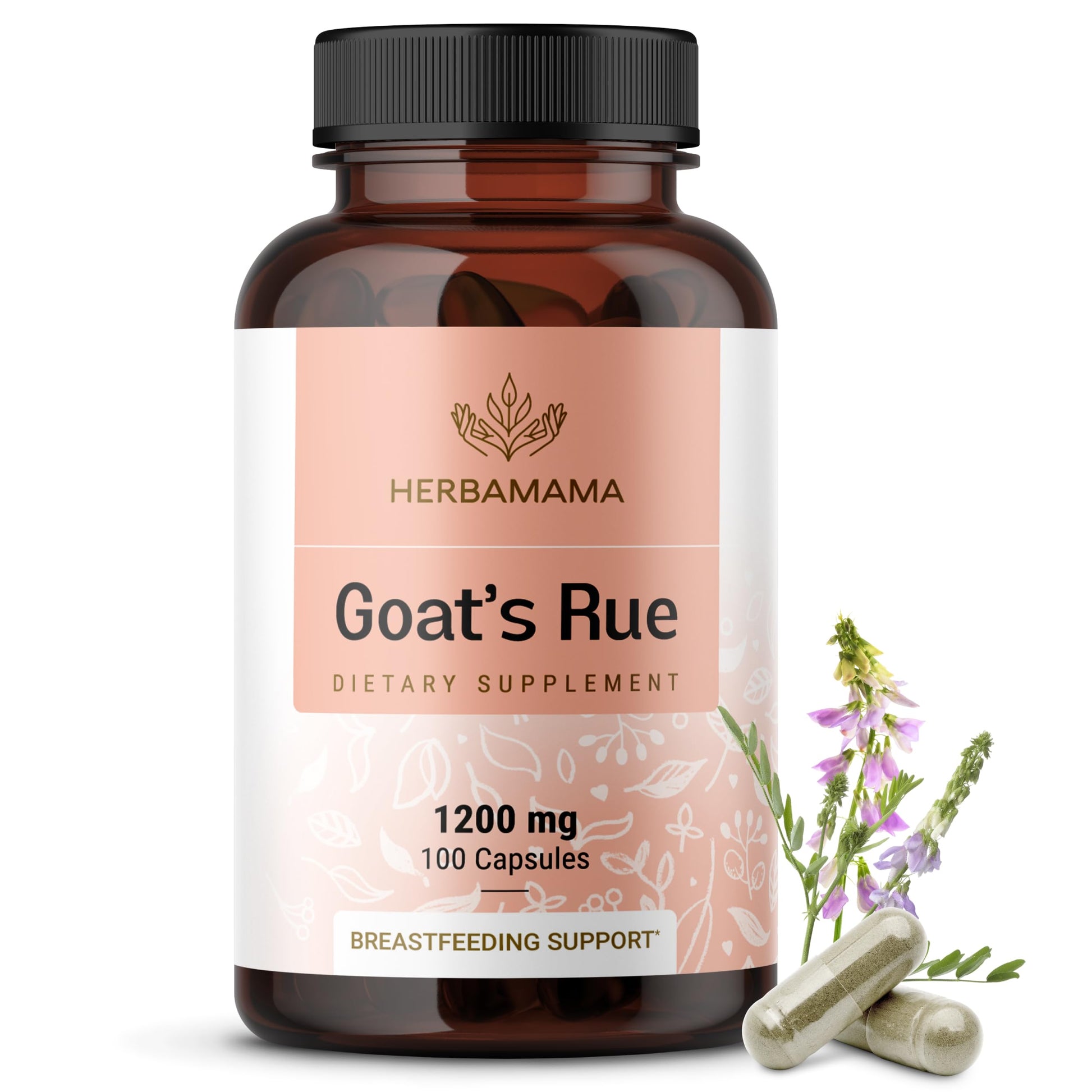 HERBAMAMA Goat's Rue Capsules 100 Count
