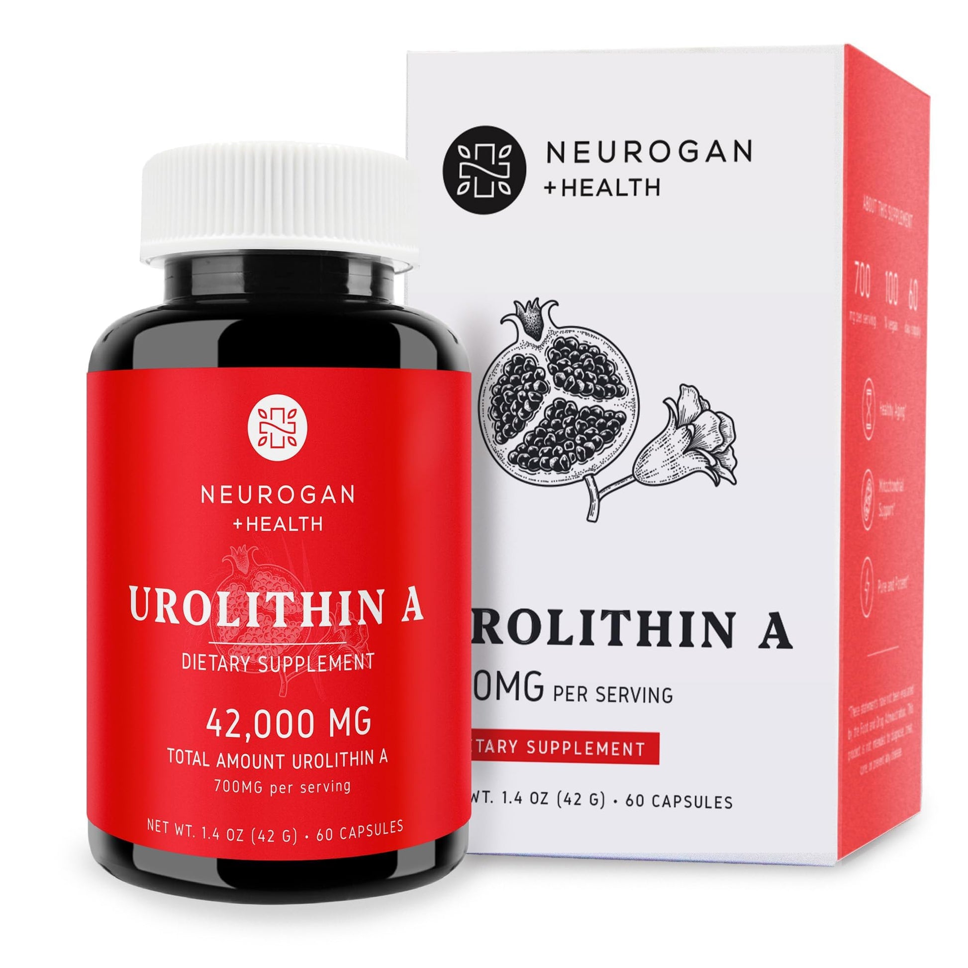 Neurogan Urolithin A Supplement Capsules 700mg, 60 Count