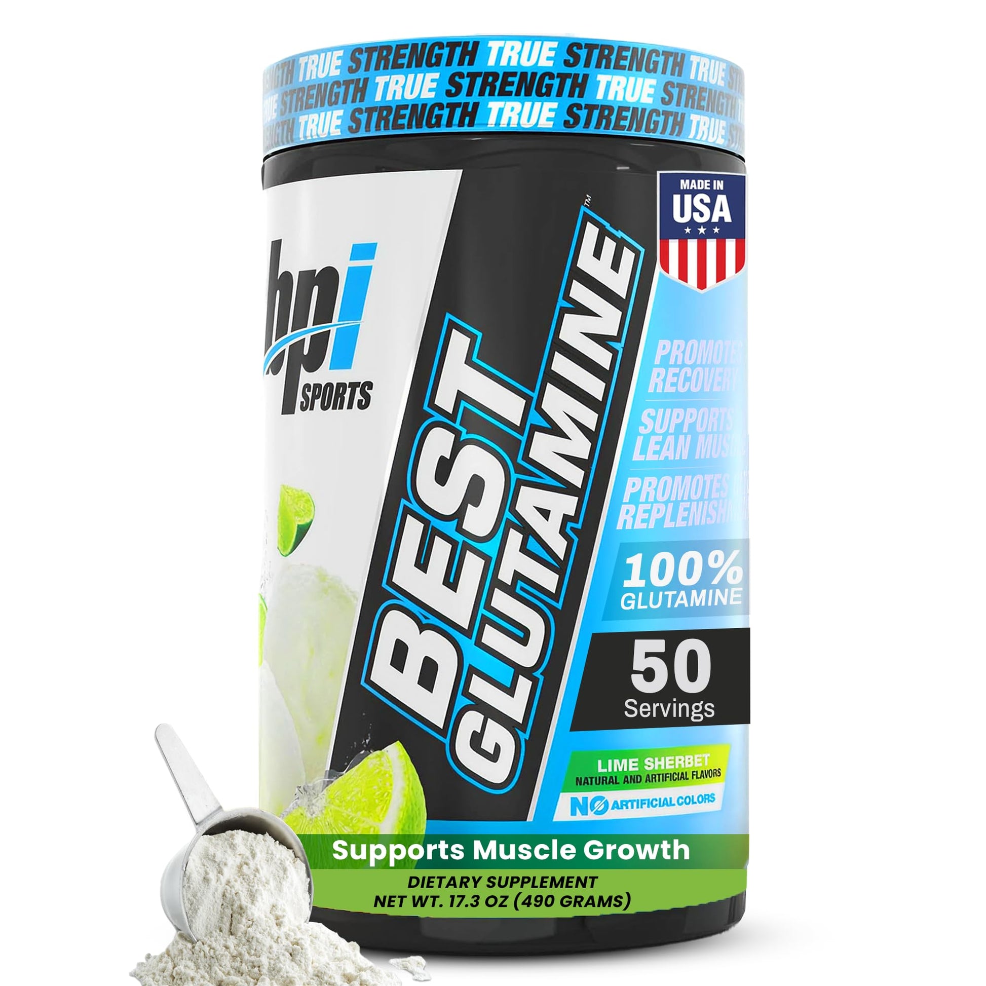 BPI Sports L-Glutamine Powder, 14.1 oz, Gut Health, Muscle Recovery & Immune Support
