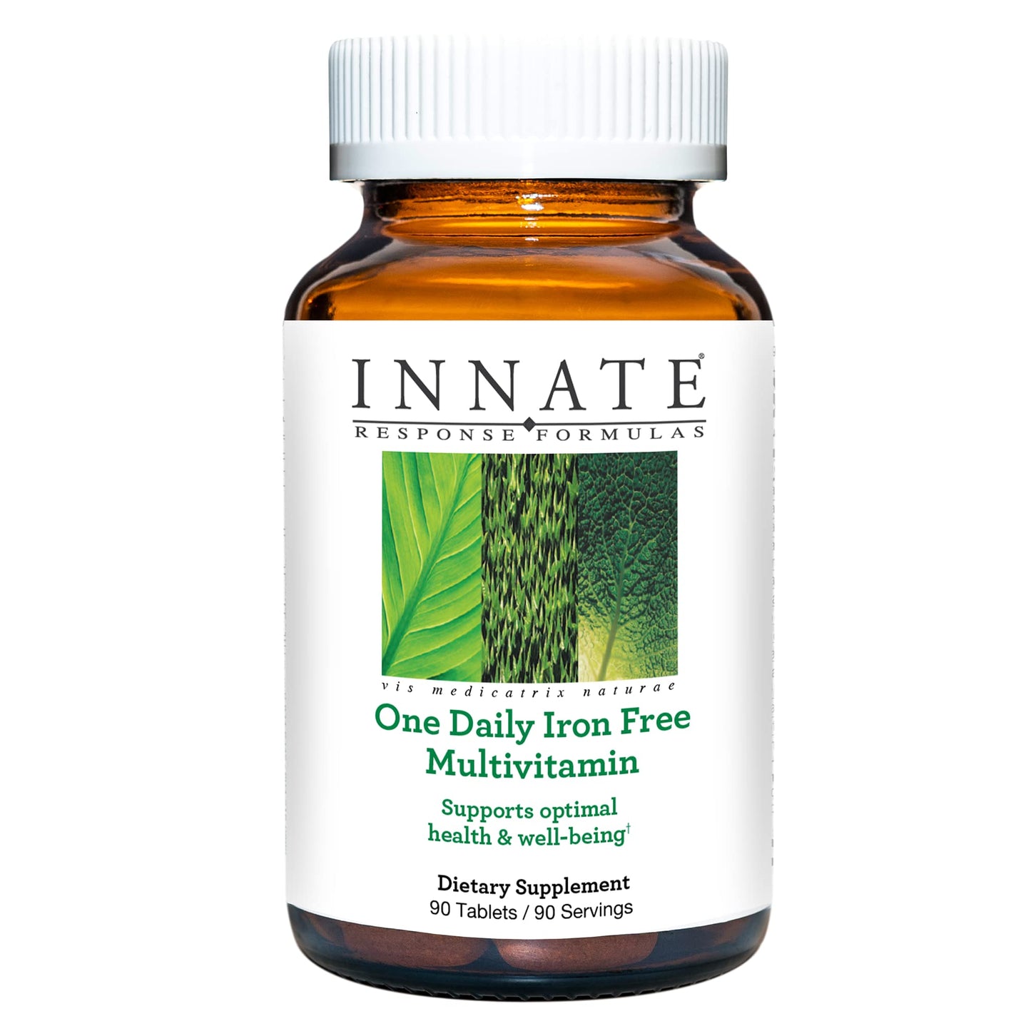 Innate Response Formulas One Daily Without Iron Daily Multivitamin with B Vitamins, Vegetarian, Non-GMO, Kosher, 90 Tablets