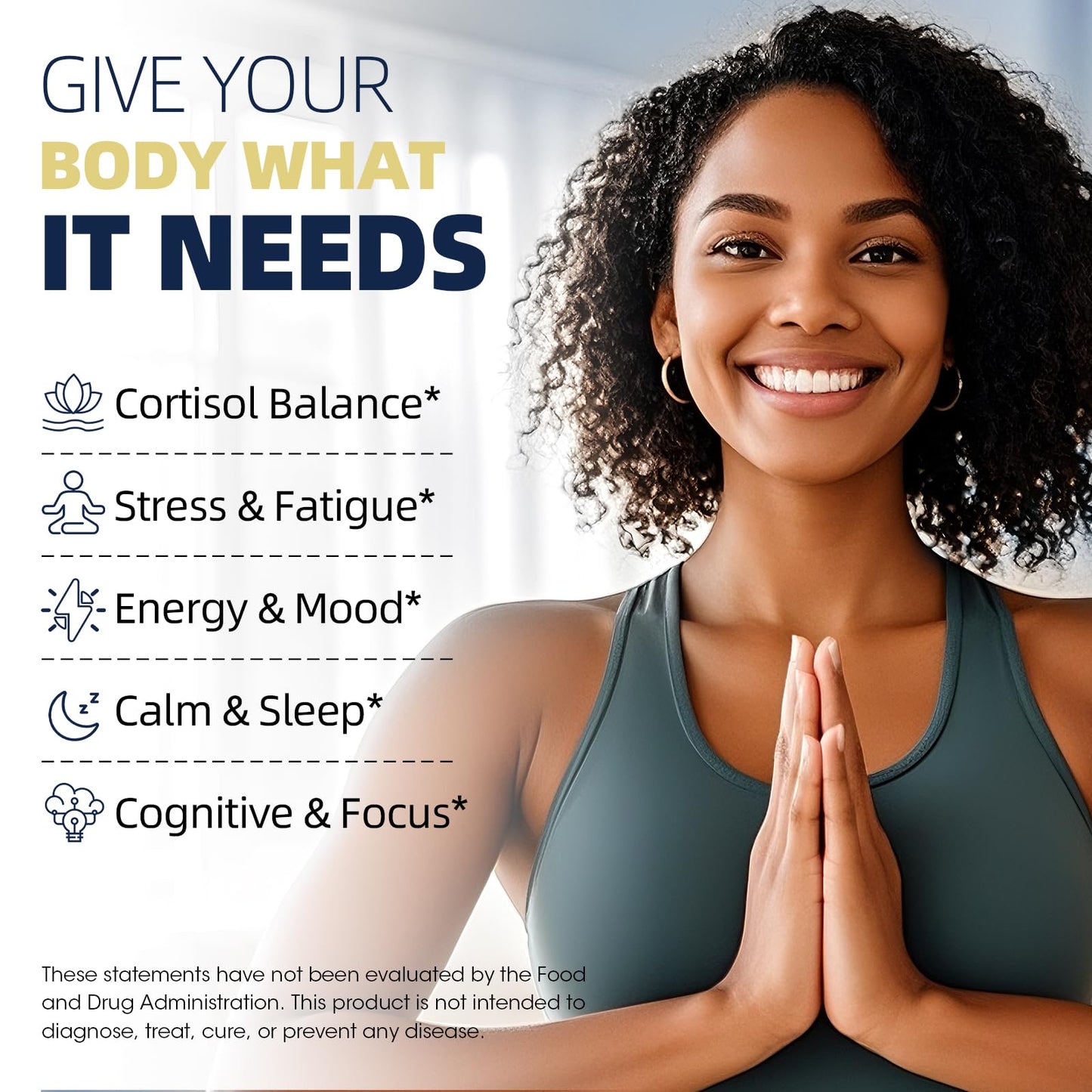 Alliwise Cortisol Supplements Capsules, 60 Count