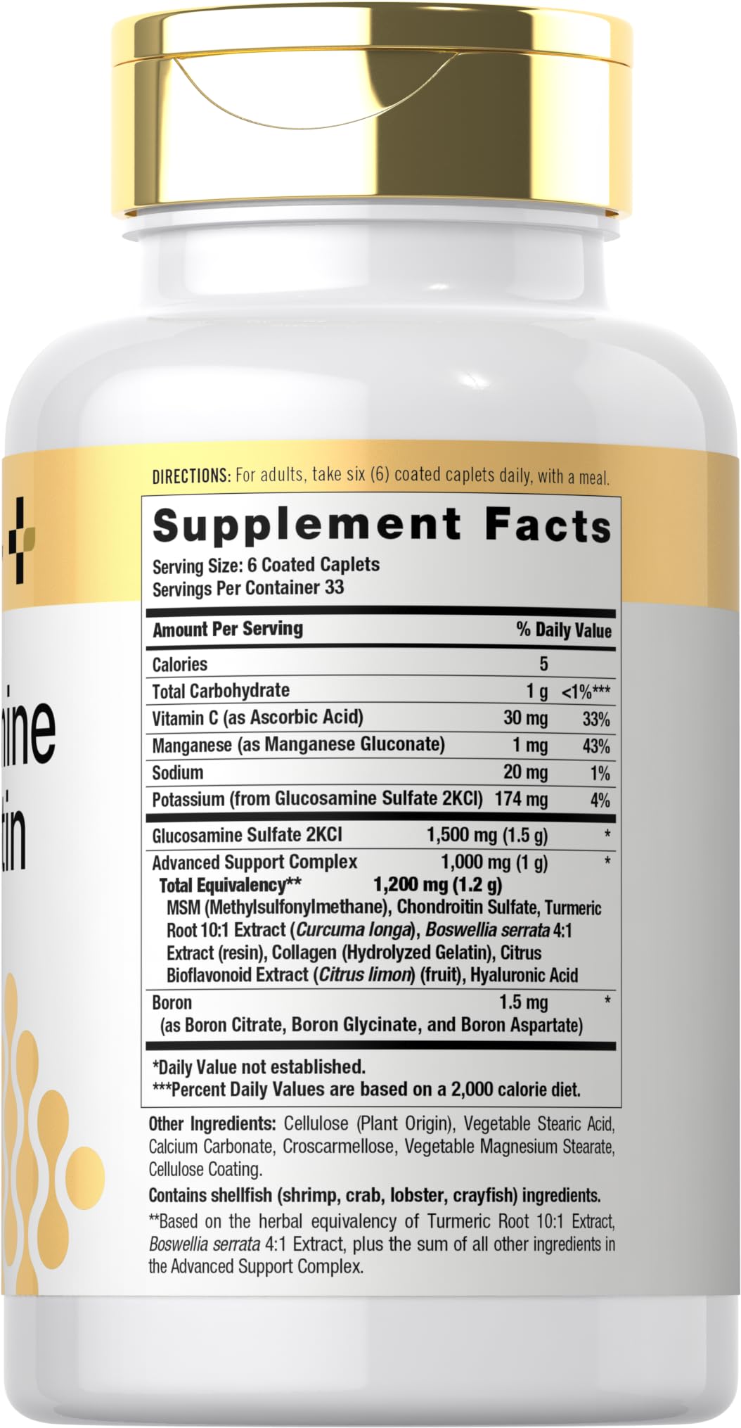 Doctor's Way Glucosamine Chondroitin MSM Turmeric Caplets, 200 Count