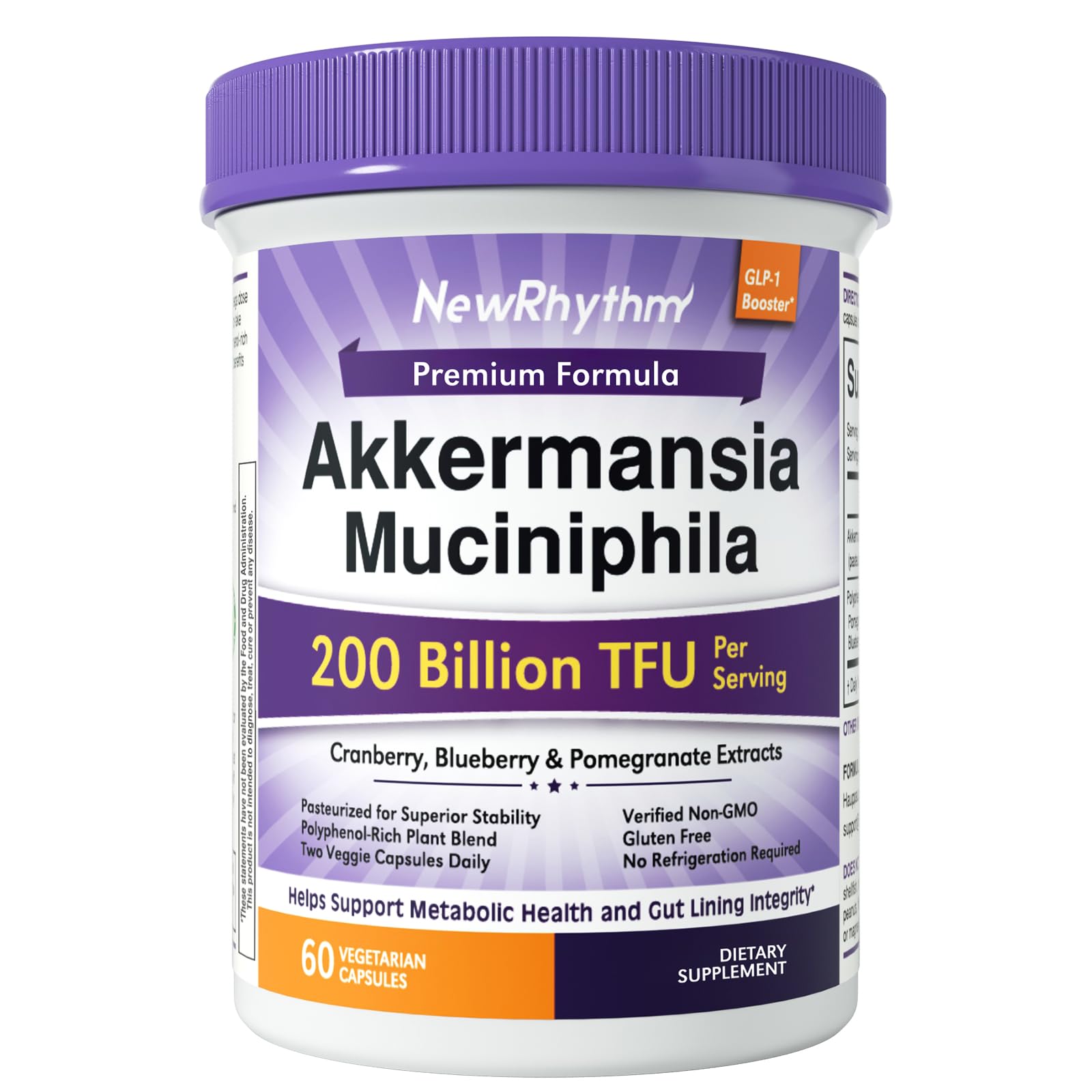 NewRhythm Akkermansia Muciniphila for Women & Men 200B TFU Capsule, 60 Count