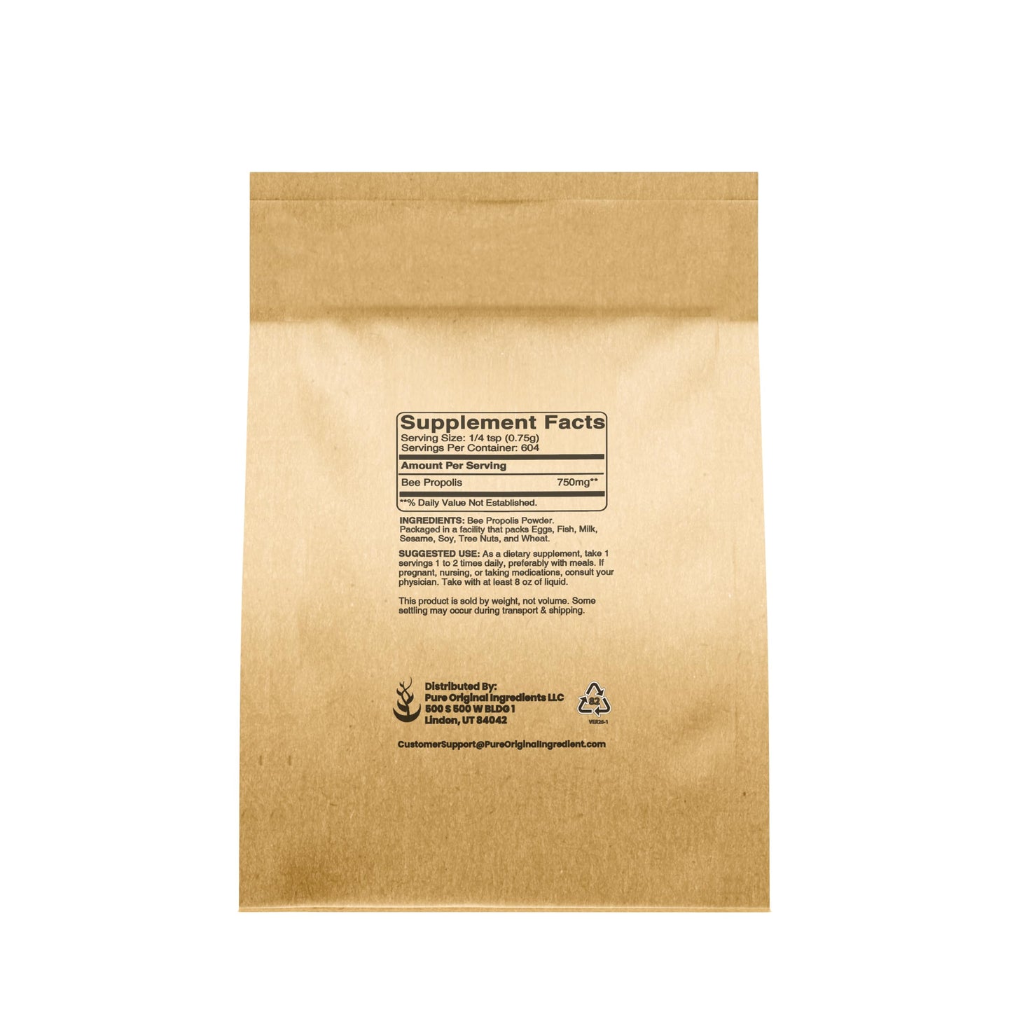 PURE ORIGINAL INGREDIENTS Bee Propolis Powder 16 oz