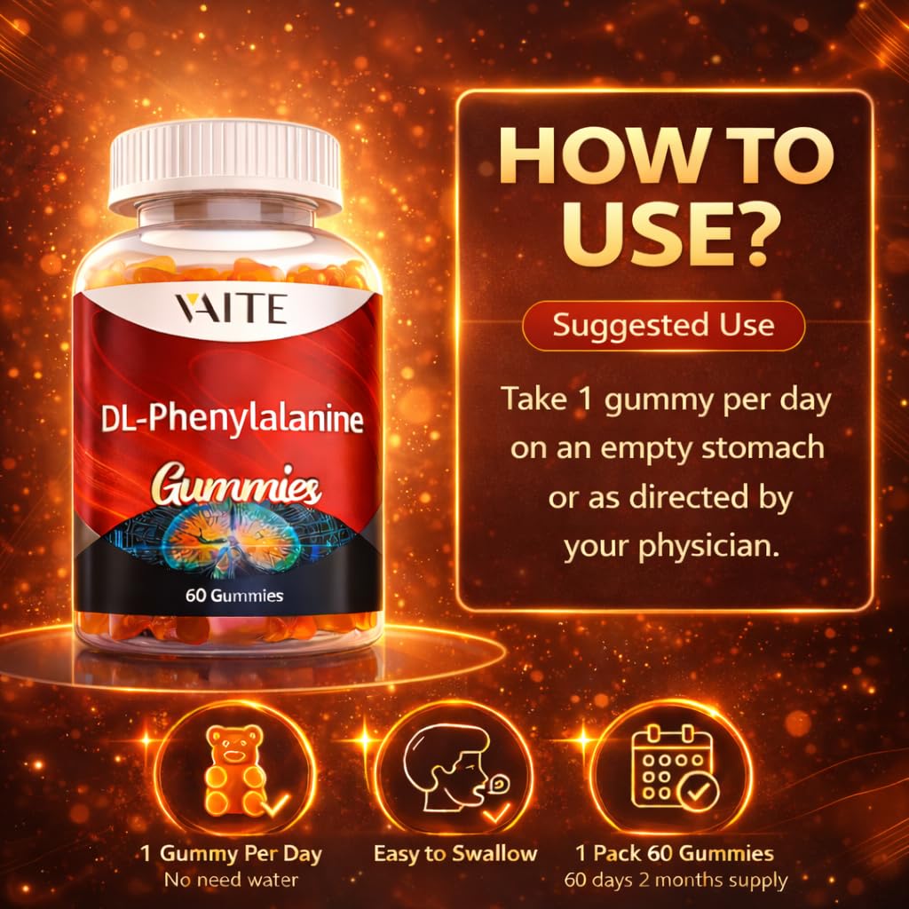 VAITE DLPA DL-Phenylalanine 1000mg 60 Gummies