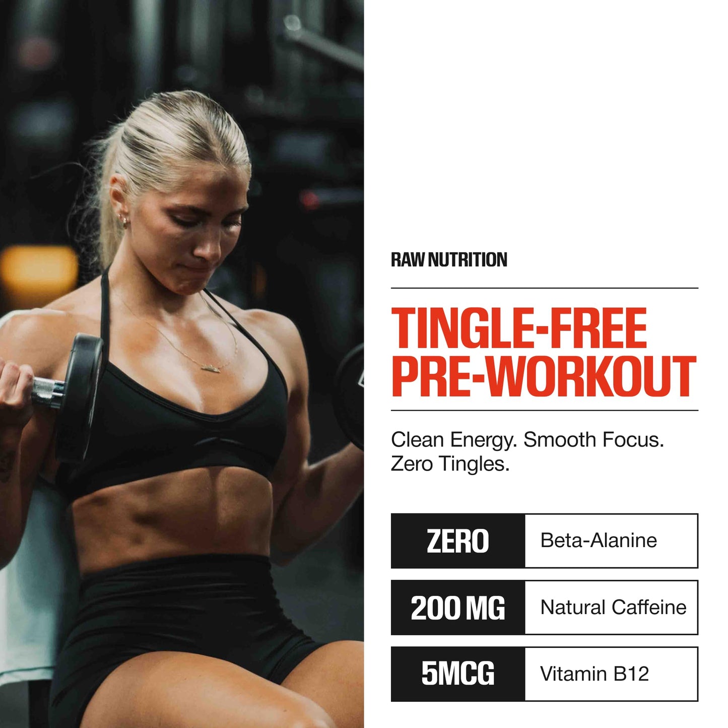 RAW Essential Tingle-Free Pre Workout Powder 11.22 Ounce