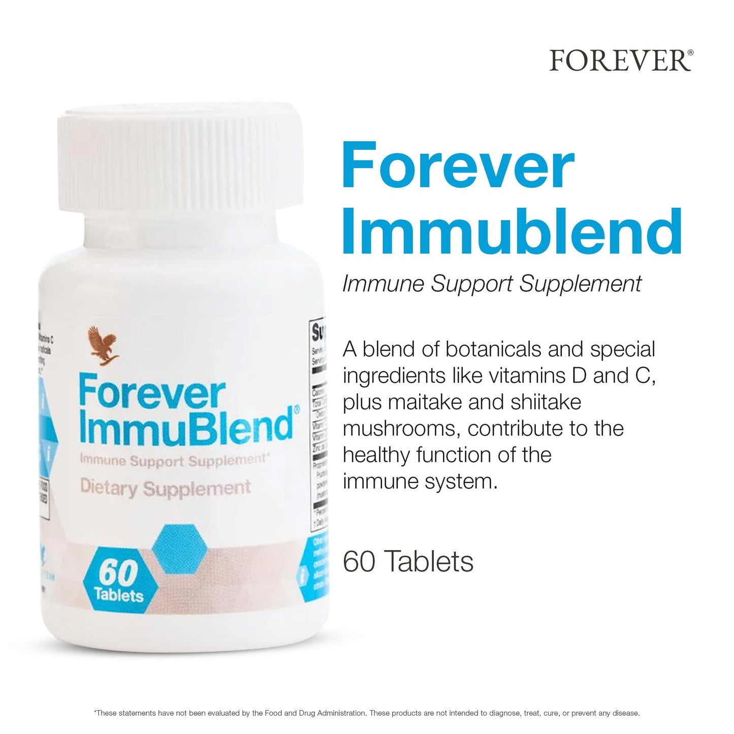 Forever Living Products Forever ImmuBlend Immune Support Supplement Tablets 60