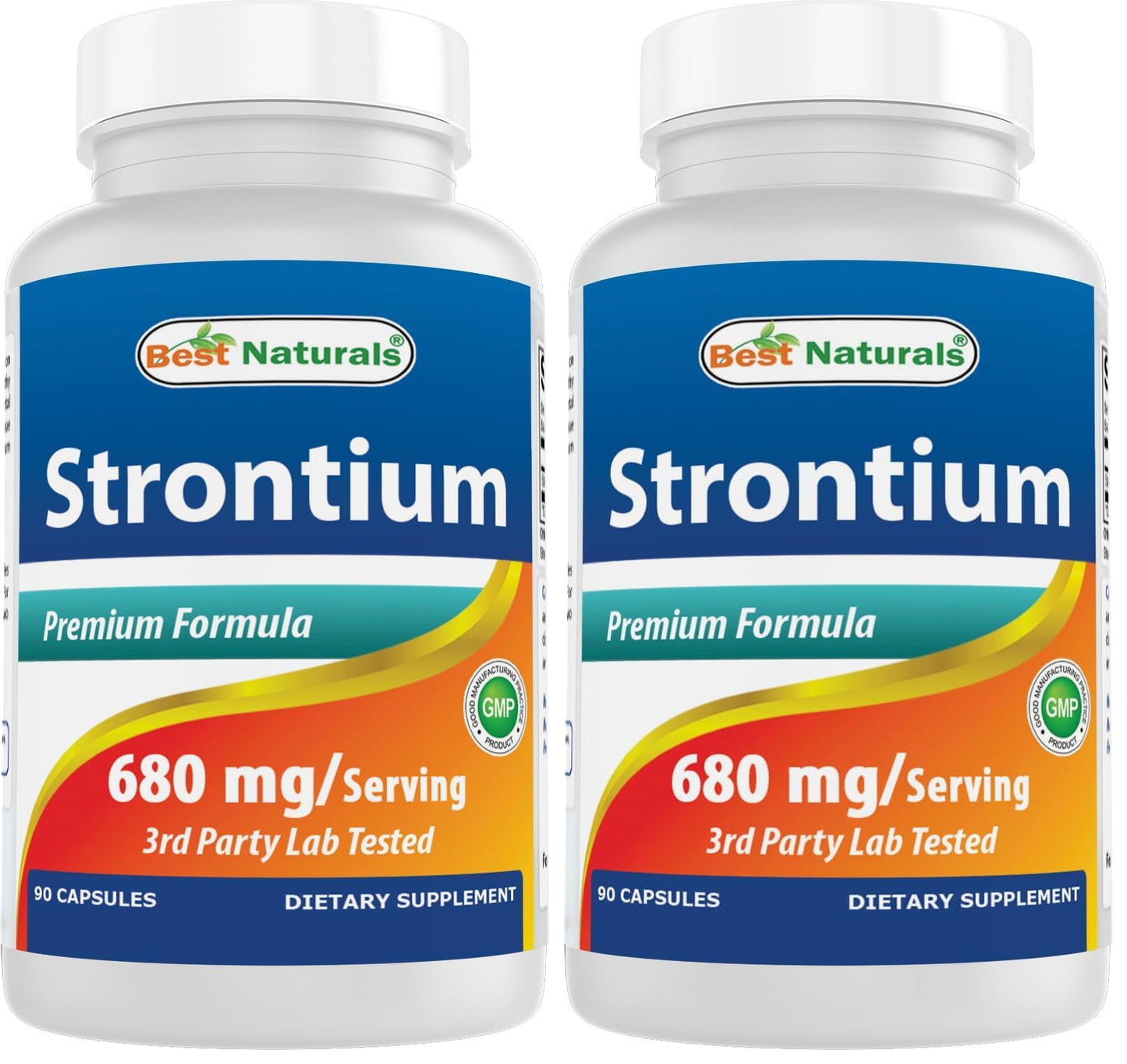 Best Naturals Strontium Bone Building Formula 680mg per Serving, Capsules, 180 Count