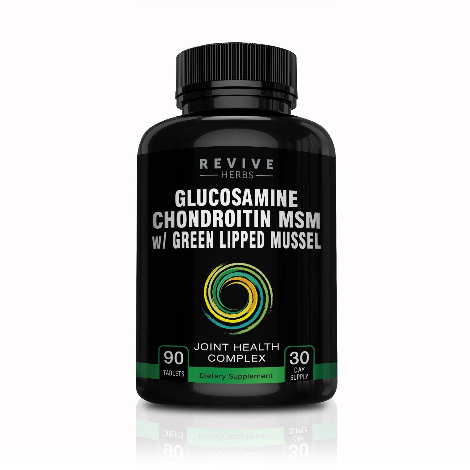 Revive Herbs Glucosamine Chondroitin MSM with New Zealand Green-Lipped Mussel Tablets, 90 Count