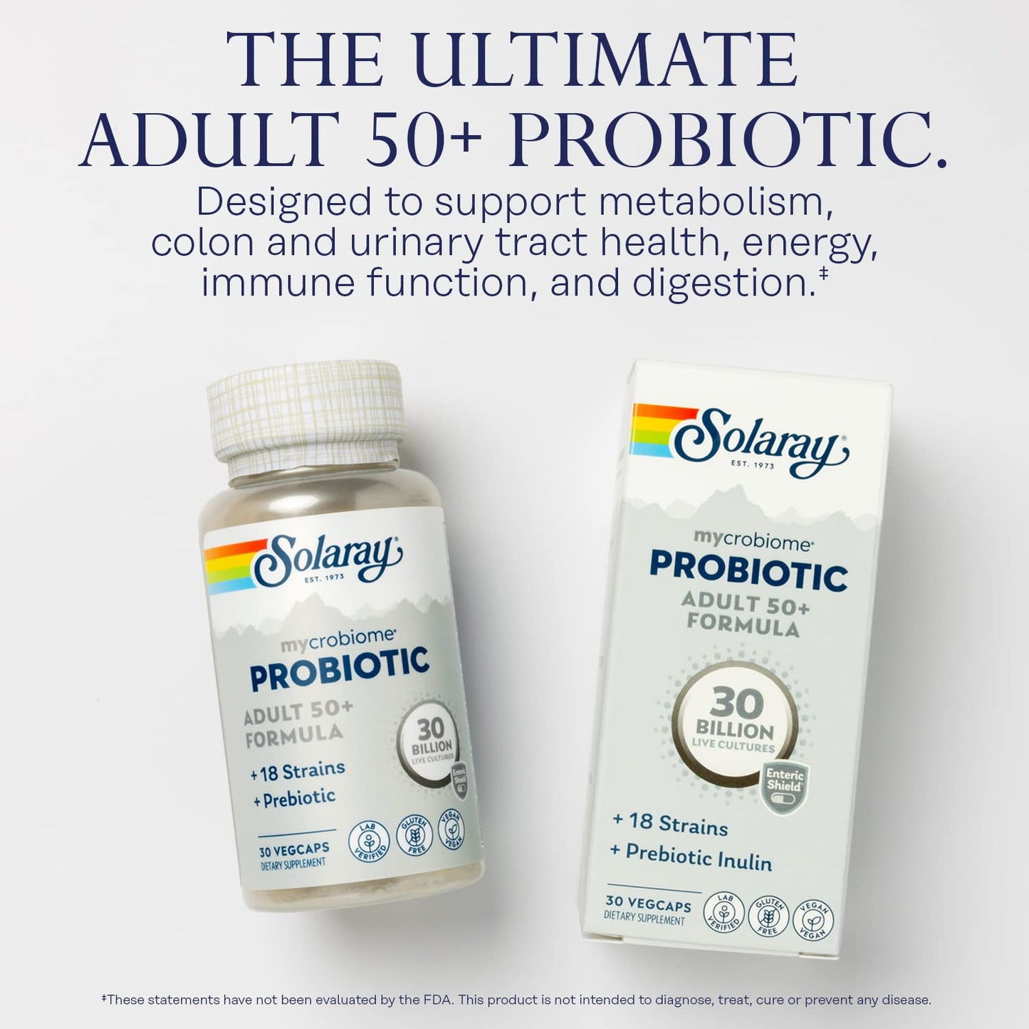 Solaray Mycrobiome Probiotic Adult 50 Plus Formula Capsule 30 Count
