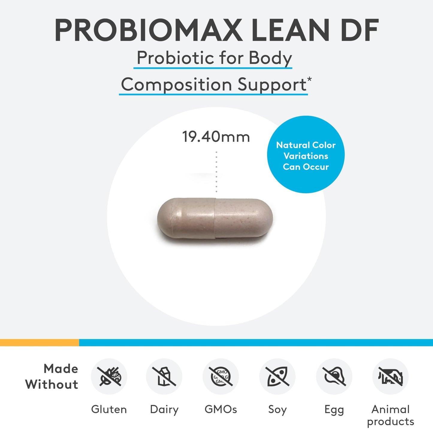 XYMOGEN ProbioMax Lean - Probiotic Supplement to Support Gut Barrier Function* - Bifidobacterium animalis subsp lactis B420 - Vegetarian, Non-GMO & Gluten-Free - 30 Capsules