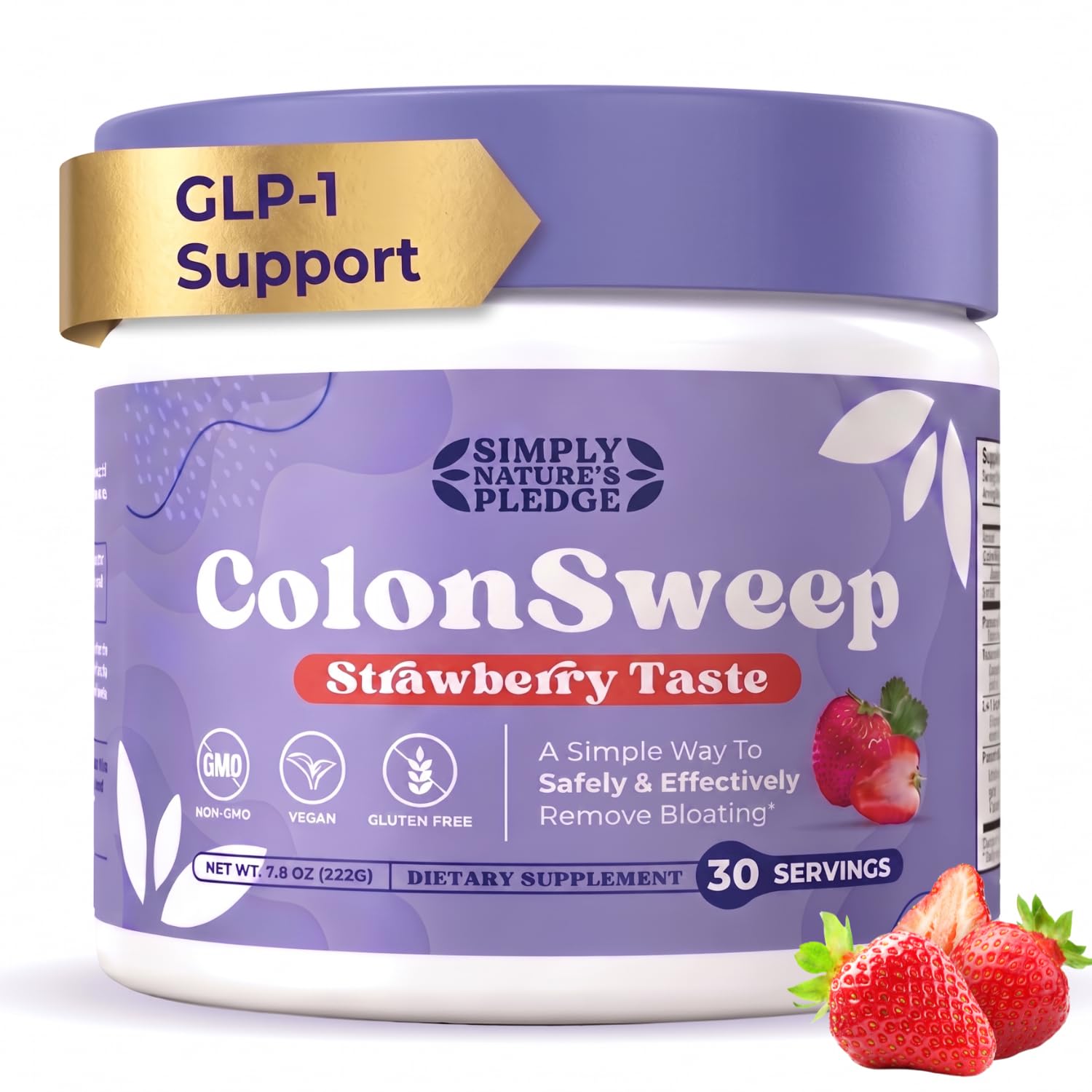 COLON SWEEP Strawberry Psyllium Husk Powder 7.8 oz